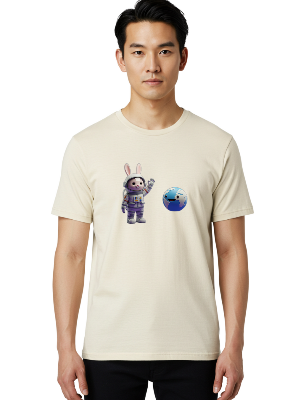 Bunny-Astronaut-2 Men'S Graphic Tee, 100% Cotton, Comfortable Casual Summer Wear, Machine Washable, Vintage Camera, Old Camera, Antique Camera, Black Camera, Classic Photography, Photography Equipment, Nostalgic Device, Film Camera, Camera Art Bah619