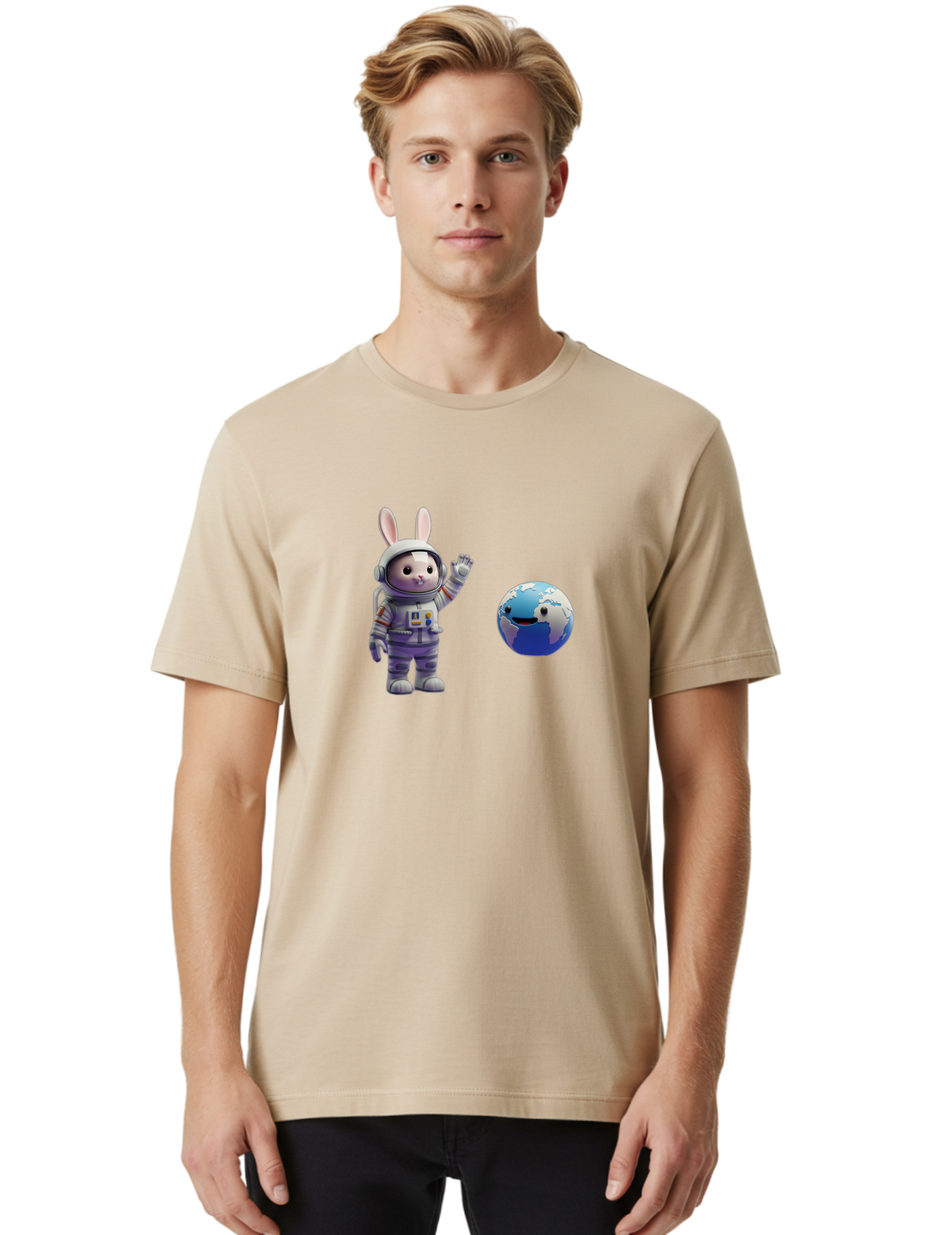 Bunny-Astronaut-2 Men'S Graphic Tee, 100% Cotton, Comfortable Casual Summer Wear, Machine Washable, Vintage Camera, Old Camera, Antique Camera, Black Camera, Classic Photography, Photography Equipment, Nostalgic Device, Film Camera, Camera Art Bah619