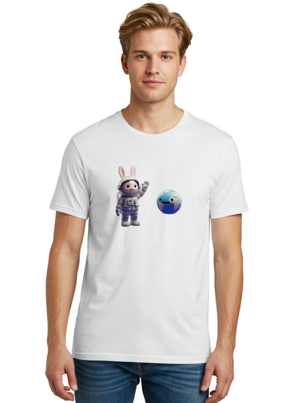 Bunny-Astronaut-2 Men'S Graphic Tee, 100% Cotton, Comfortable Casual Summer Wear, Machine Washable, Vintage Camera, Old Camera, Antique Camera, Black Camera, Classic Photography, Photography Equipment, Nostalgic Device, Film Camera, Camera Art Bah619