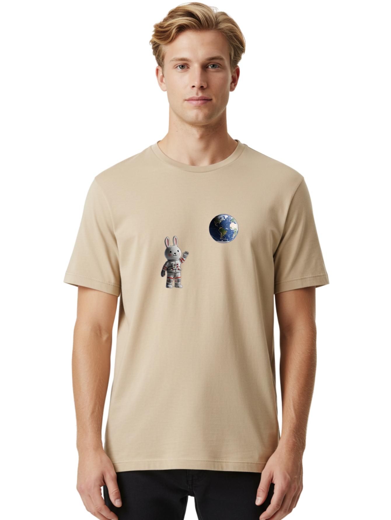 Bunny-Astronaut-3 Men'S Graphic Tee, 100% Cotton, Comfortable Casual Summer Wear, Machine Washable, Vintage Camera, Old Camera, Antique Camera, Black Camera, Classic Photography, Photography Equipment, Nostalgic Device, Film Camera, Camera Art Bah620
