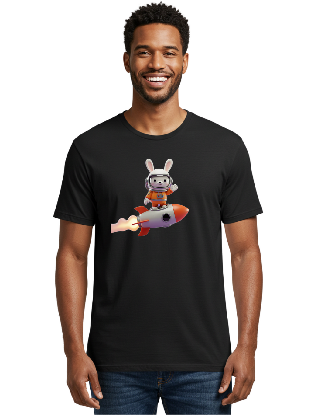 Bunny-Astronaut-4 Men'S Graphic Tee, 100% Cotton, Comfortable Casual Summer Wear, Machine Washable, Vintage Camera, Old Camera, Antique Camera, Black Camera, Classic Photography, Photography Equipment, Nostalgic Device, Film Camera, Camera Art Bah621