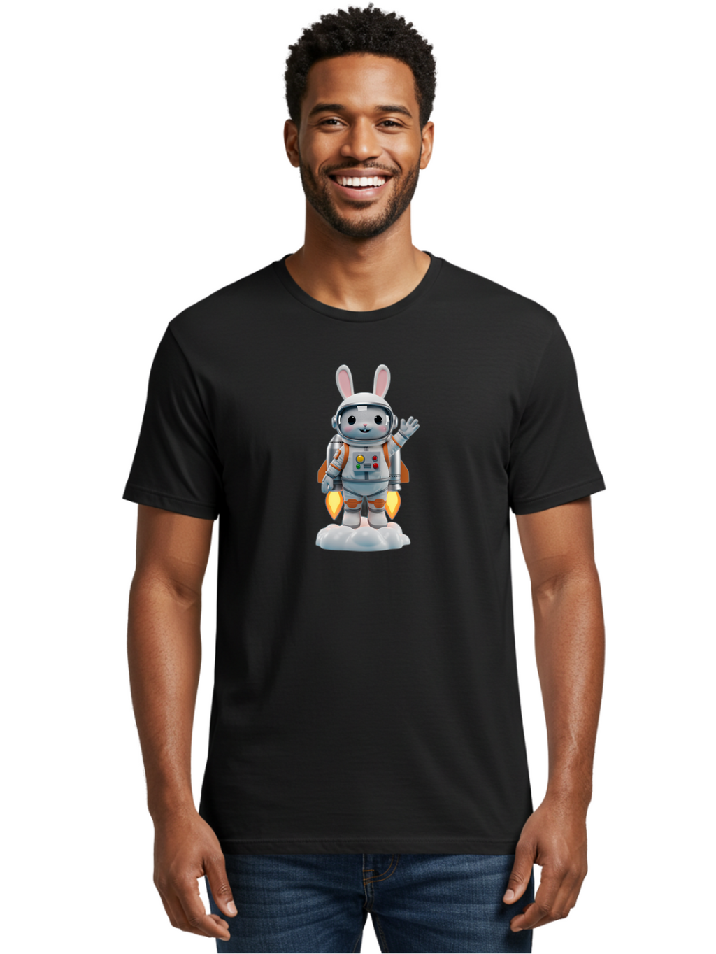 Bunny-Astronaut-5 Men'S Graphic Tee, 100% Cotton, Comfortable Casual Summer Wear, Machine Washable, Vintage Camera, Old Camera, Antique Camera, Black Camera, Classic Photography, Photography Equipment, Nostalgic Device, Film Camera, Camera Art Bah622