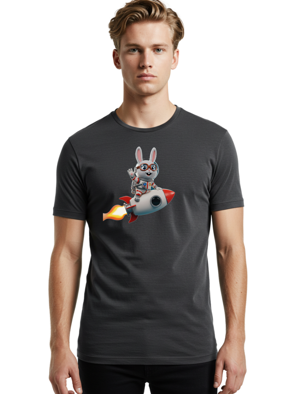 Bunny-Astronaut-7 Men'S Graphic Tee, 100% Cotton, Comfortable Casual Summer Wear, Machine Washable, Vintage Camera, Old Camera, Antique Camera, Black Camera, Classic Photography, Photography Equipment, Nostalgic Device, Film Camera, Camera Art Bah624