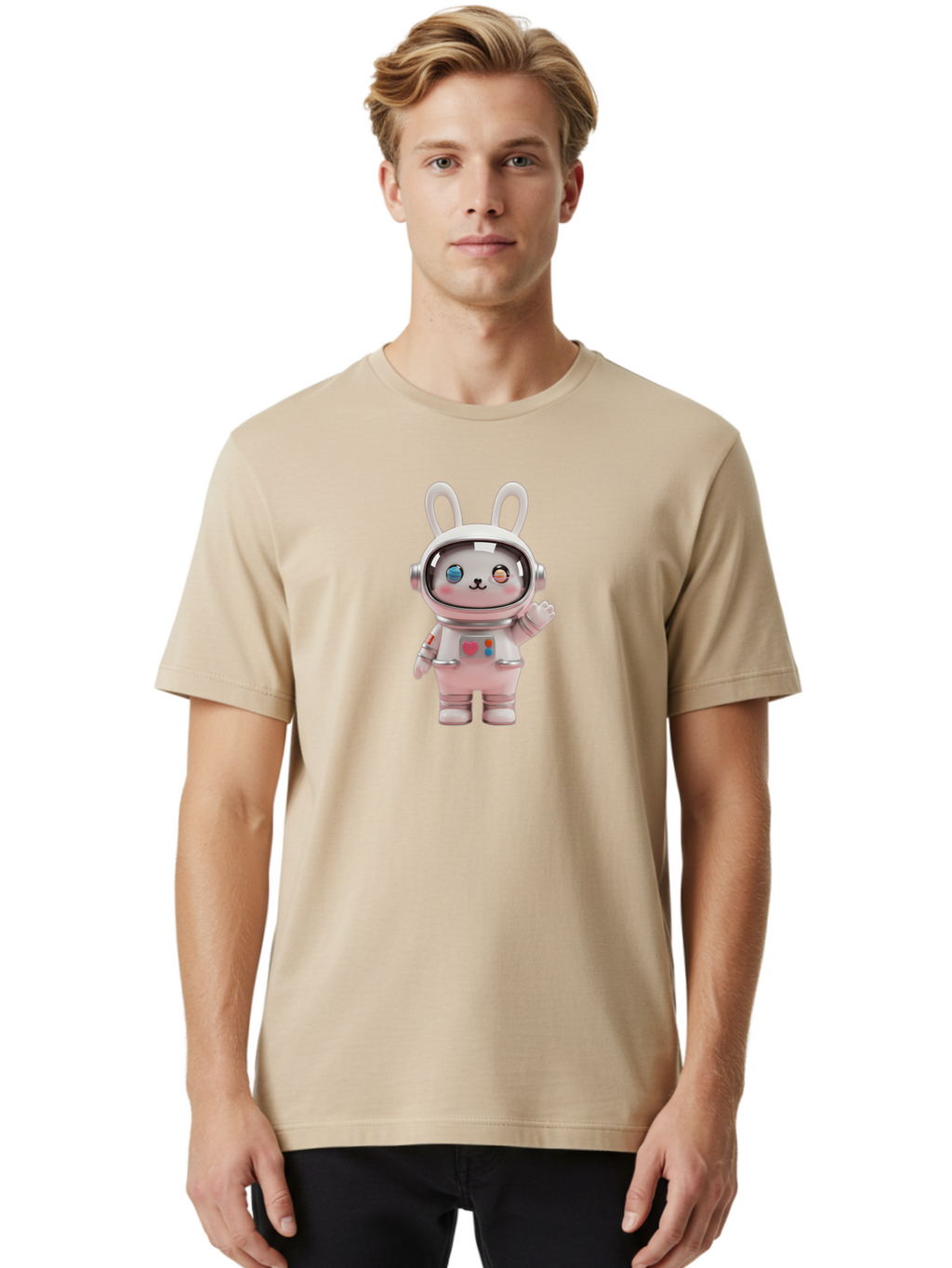 Bunny-Astronaut Men'S Graphic Tee, 100% Cotton, Comfortable Casual Summer Wear, Machine Washable, Vintage Camera, Old Camera, Antique Camera, Black Camera, Classic Photography, Photography Equipment, Nostalgic Device, Film Camera, Camera Art Bah627