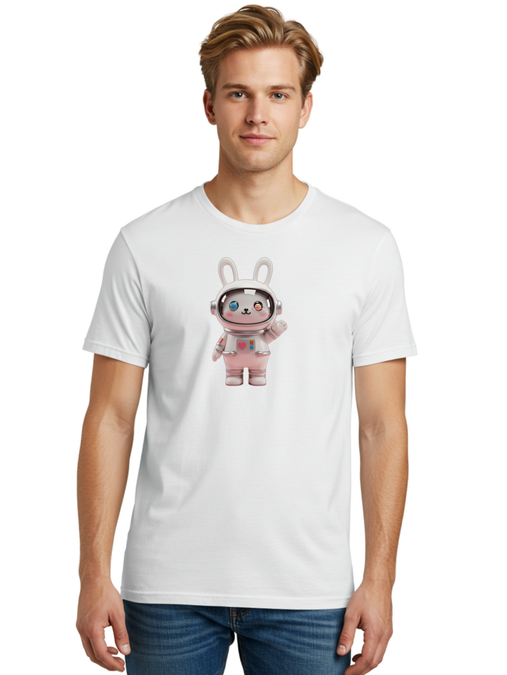 Bunny-Astronaut Men'S Graphic Tee, 100% Cotton, Comfortable Casual Summer Wear, Machine Washable, Vintage Camera, Old Camera, Antique Camera, Black Camera, Classic Photography, Photography Equipment, Nostalgic Device, Film Camera, Camera Art Bah627