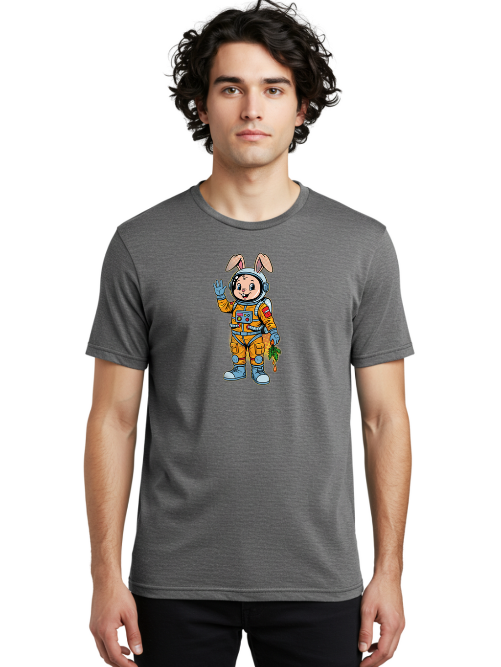 Bunny-In-Space-Suit Men'S Graphic Tee, 100% Cotton, Comfortable Casual Summer Wear, Machine Washable, Vintage Camera, Old Camera, Antique Camera, Black Camera, Classic Photography, Photography Equipment, Nostalgic Device, Film Camera, Bah629