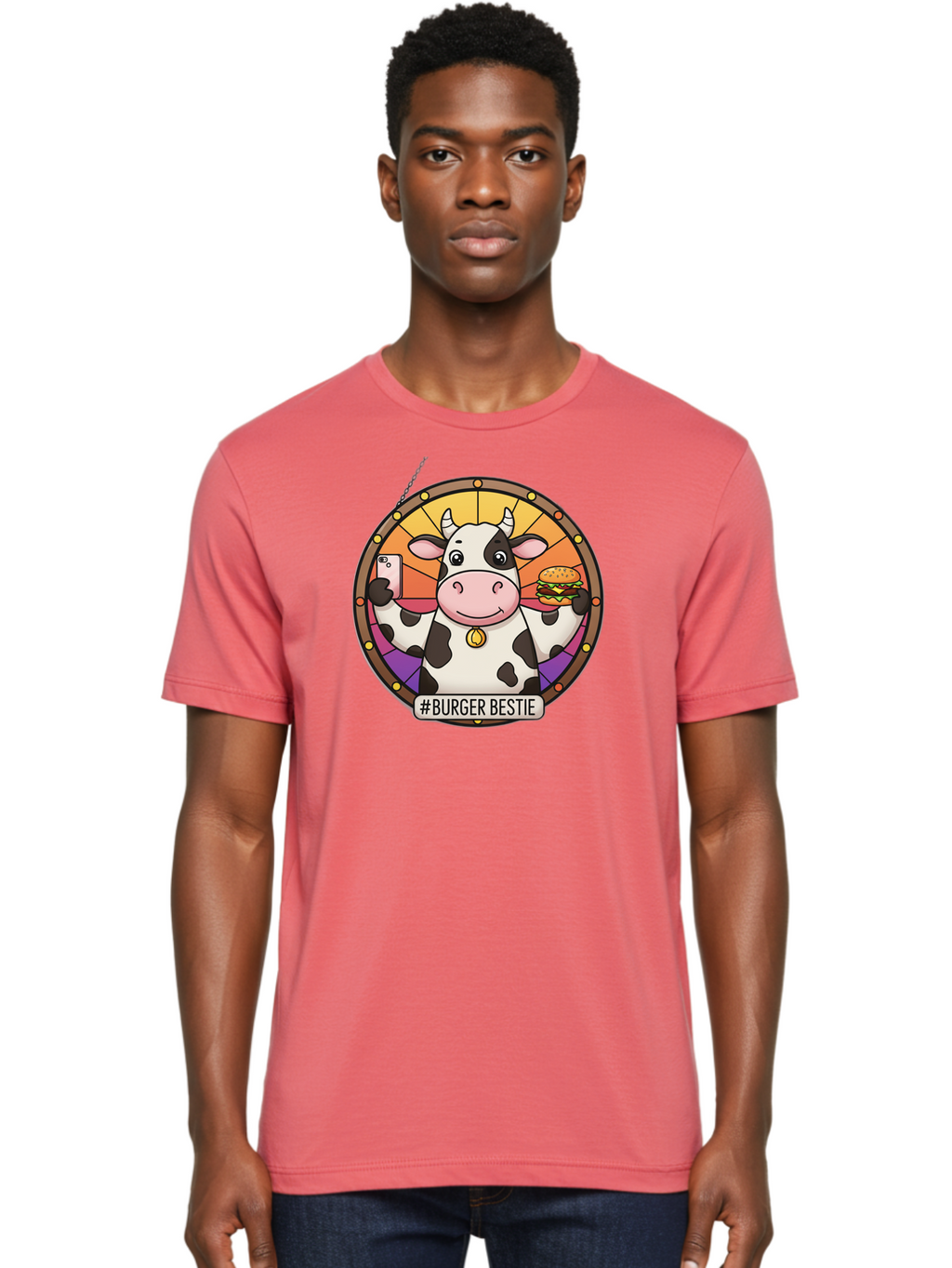 Burger-Bestie-Cow Men'S Graphic Tee, 100% Cotton, Comfortable Casual Summer Wear, Machine Washable, Vintage Camera, Old Camera, Antique Camera, Black Camera, Classic Photography, Photography Equipment, Nostalgic Device, Film Camera, Camera Art Bah631