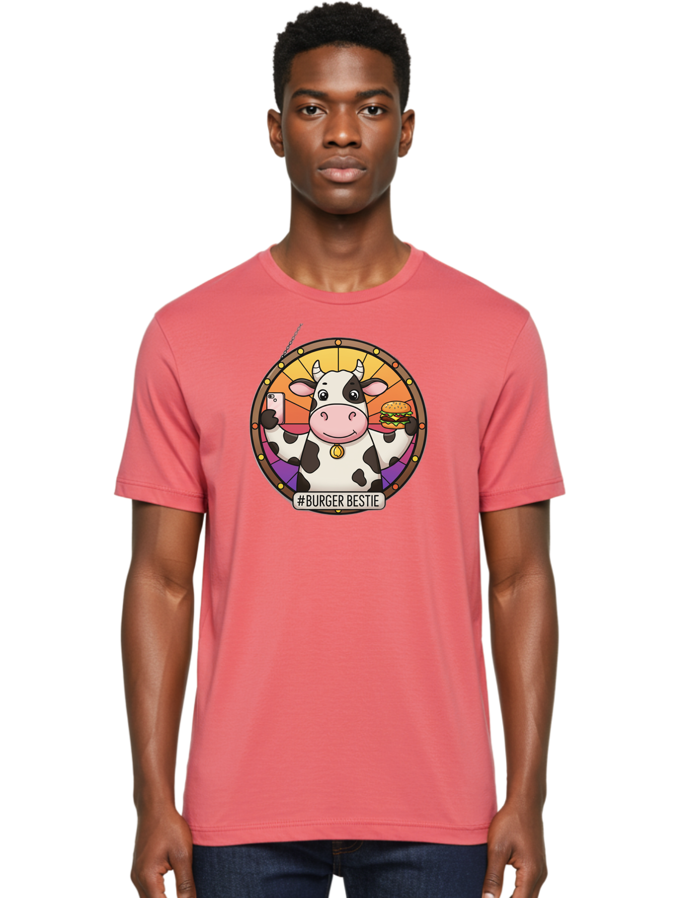 Burger-Bestie-Cow Men'S Graphic Tee, 100% Cotton, Comfortable Casual Summer Wear, Machine Washable, Vintage Camera, Old Camera, Antique Camera, Black Camera, Classic Photography, Photography Equipment, Nostalgic Device, Film Camera, Camera Art Bah631