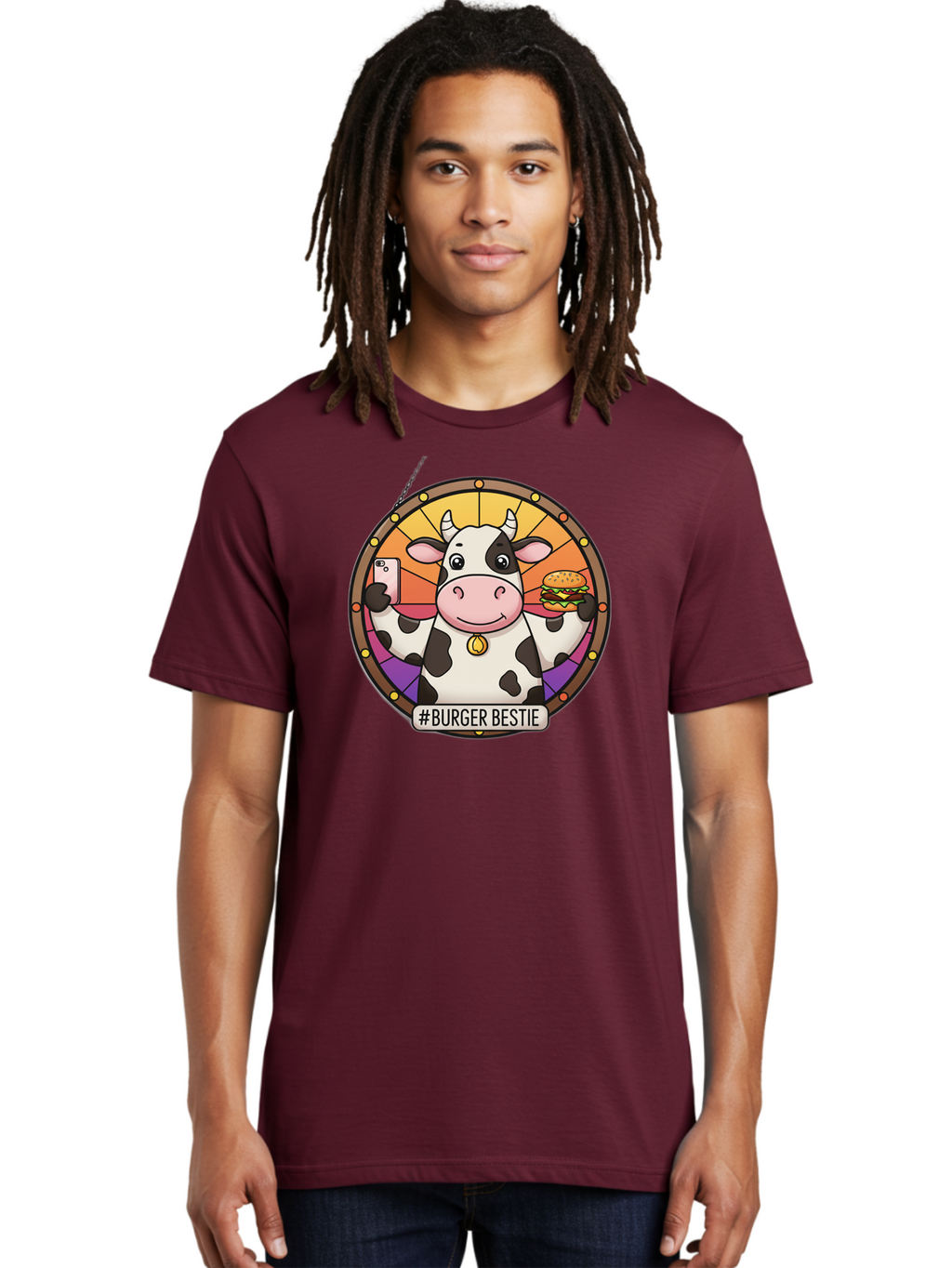 Burger-Bestie-Cow Men'S Graphic Tee, 100% Cotton, Comfortable Casual Summer Wear, Machine Washable, Vintage Camera, Old Camera, Antique Camera, Black Camera, Classic Photography, Photography Equipment, Nostalgic Device, Film Camera, Camera Art Bah631