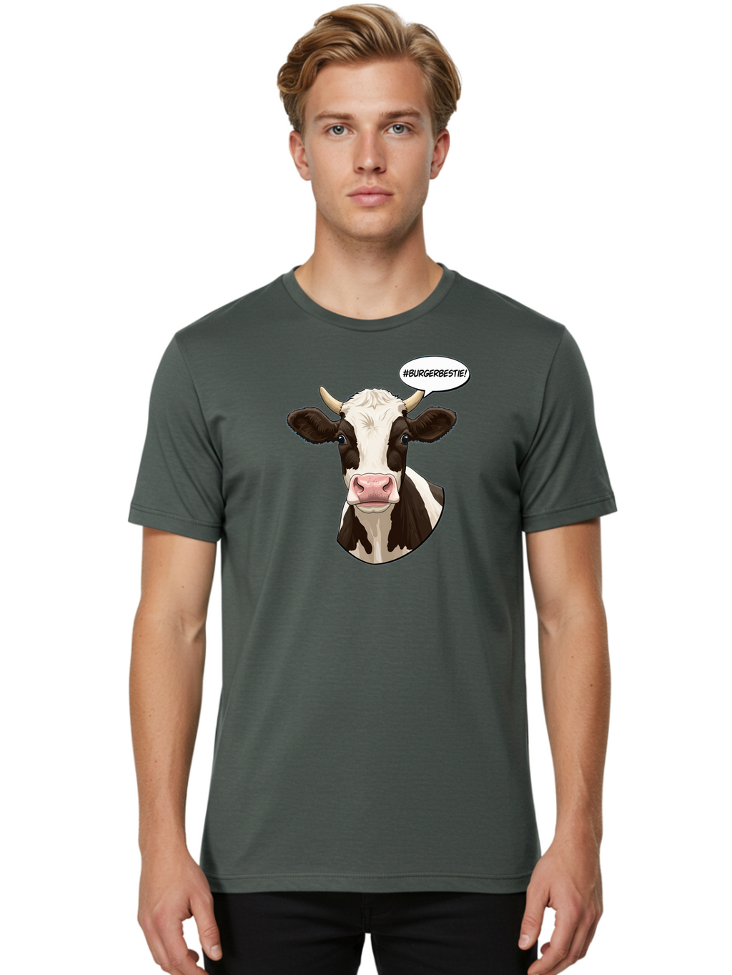 Burgerbestie-Cow-2 Men'S Graphic Tee, 100% Cotton, Comfortable Casual Summer Wear, Machine Washable, Vintage Camera, Old Camera, Antique Camera, Black Camera, Classic Photography, Photography Equipment, Nostalgic Device, Film Camera, Bah636