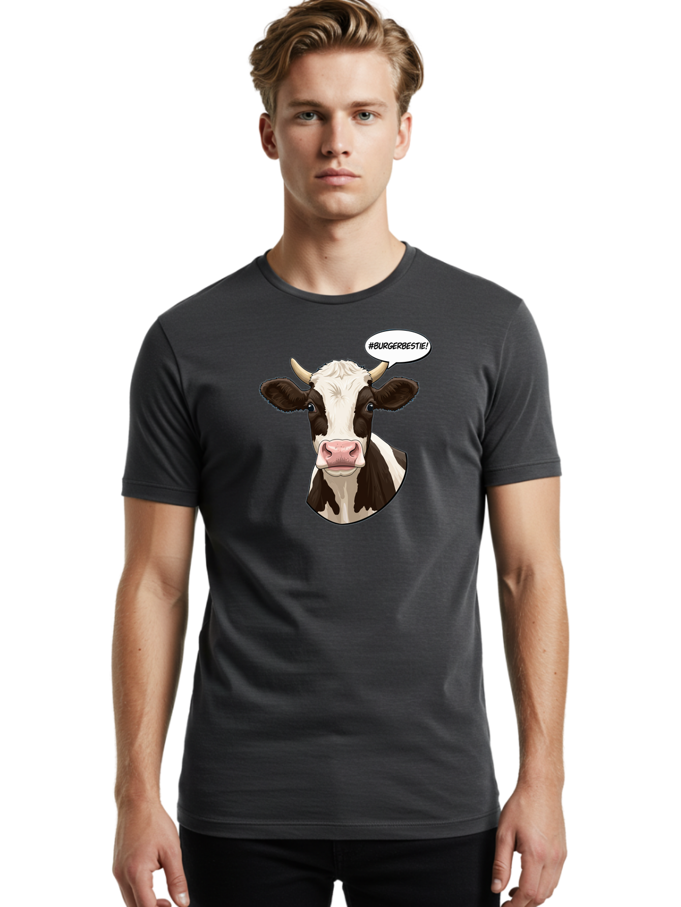 Burgerbestie-Cow-2 Men'S Graphic Tee, 100% Cotton, Comfortable Casual Summer Wear, Machine Washable, Vintage Camera, Old Camera, Antique Camera, Black Camera, Classic Photography, Photography Equipment, Nostalgic Device, Film Camera, Bah636