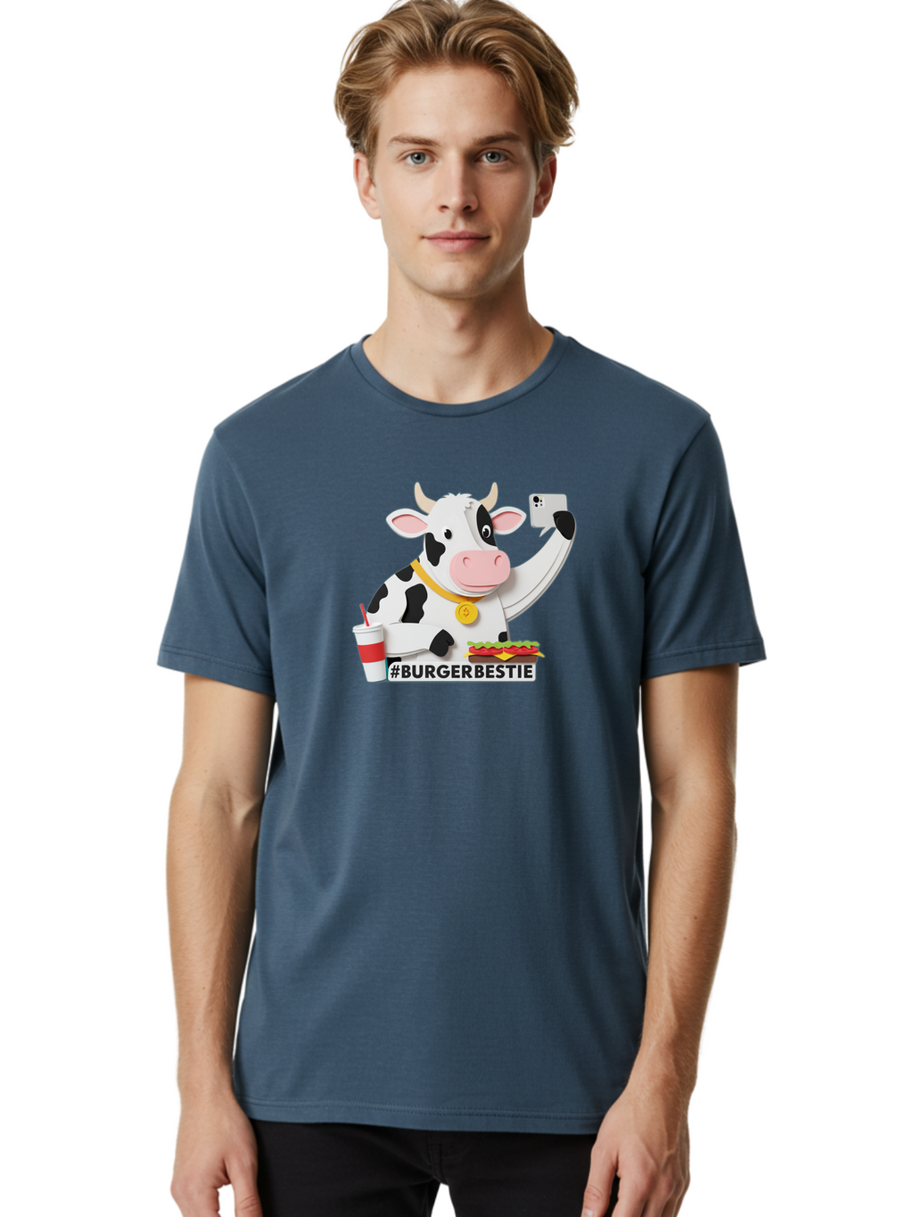 Burgerbestie-Cow-3 Men'S Graphic Tee, 100% Cotton, Comfortable Casual Summer Wear, Machine Washable, Vintage Camera, Old Camera, Antique Camera, Black Camera, Classic Photography, Photography Equipment, Nostalgic Device, Film Camera, Bah637