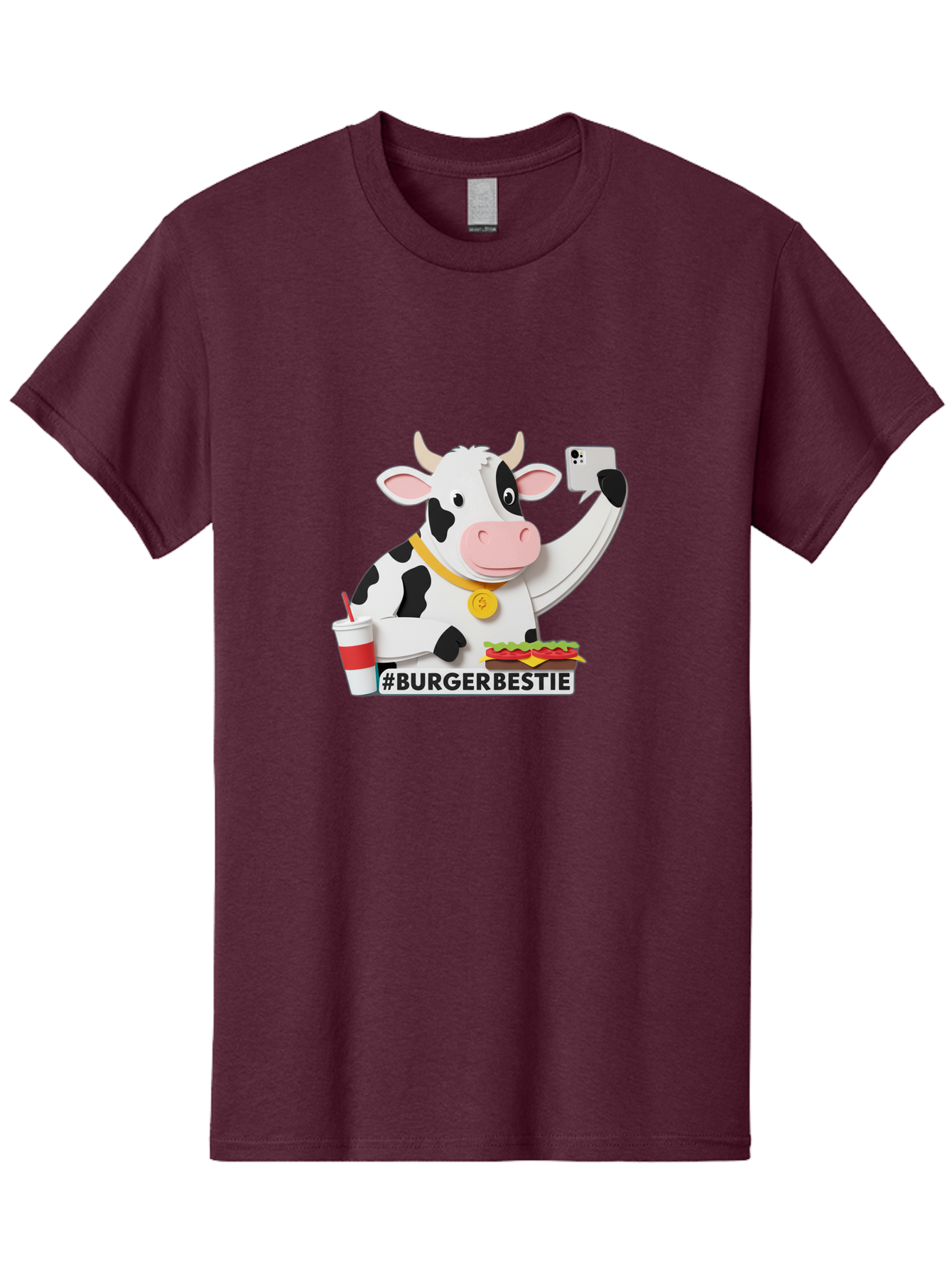 Burgerbestie-Cow-3 Men'S Graphic Tee, 100% Cotton, Comfortable Casual Summer Wear, Machine Washable, Vintage Camera, Old Camera, Antique Camera, Black Camera, Classic Photography, Photography Equipment, Nostalgic Device, Film Camera, Bah637