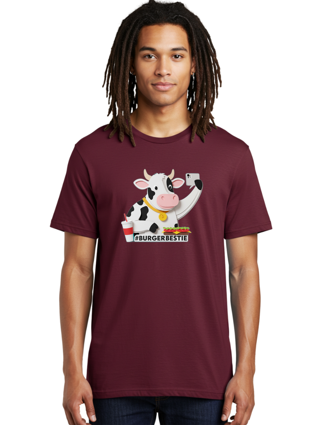 Burgerbestie-Cow-3 Men'S Graphic Tee, 100% Cotton, Comfortable Casual Summer Wear, Machine Washable, Vintage Camera, Old Camera, Antique Camera, Black Camera, Classic Photography, Photography Equipment, Nostalgic Device, Film Camera, Bah637