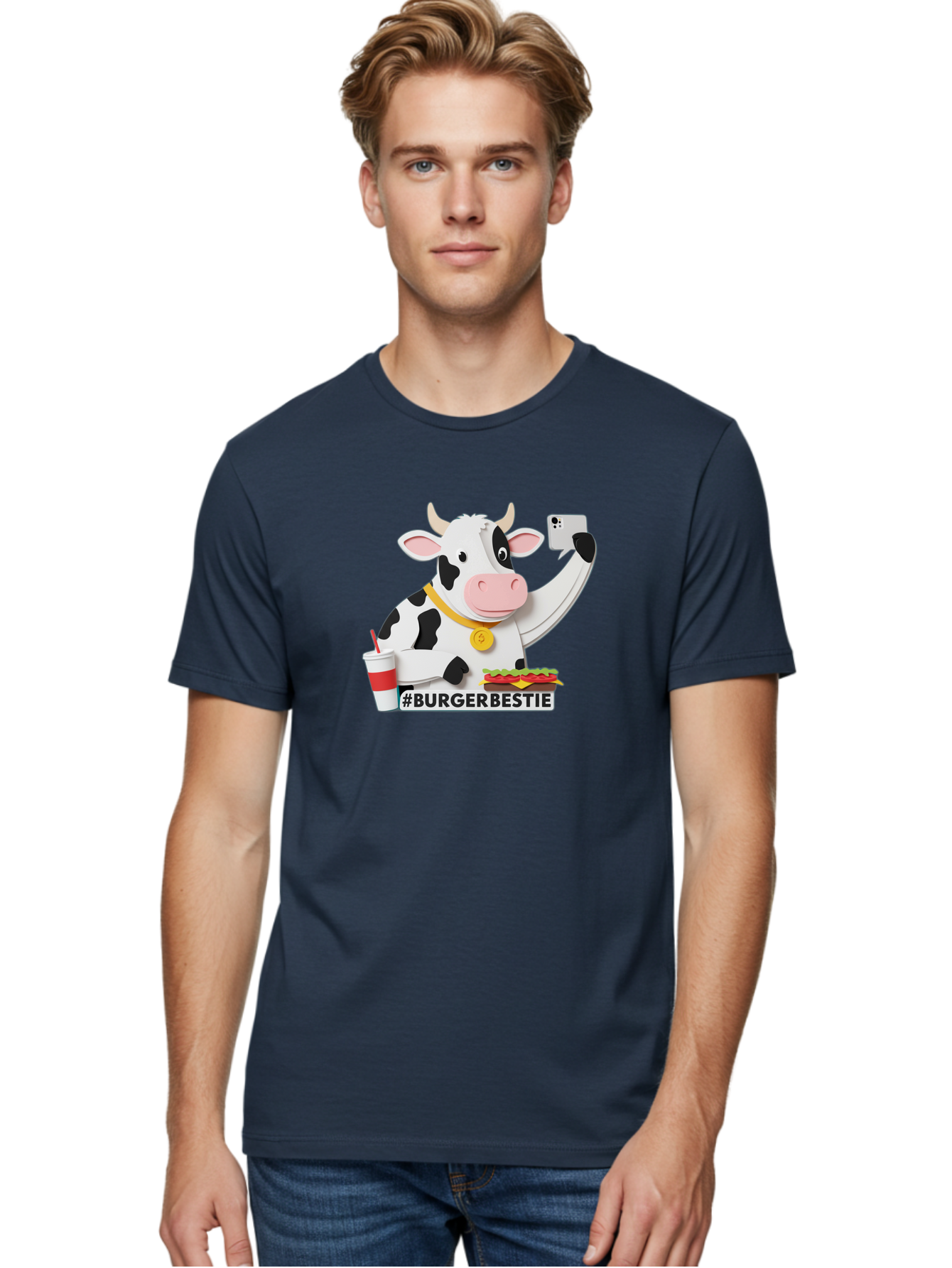 Burgerbestie-Cow-3 Men'S Graphic Tee, 100% Cotton, Comfortable Casual Summer Wear, Machine Washable, Vintage Camera, Old Camera, Antique Camera, Black Camera, Classic Photography, Photography Equipment, Nostalgic Device, Film Camera, Bah637