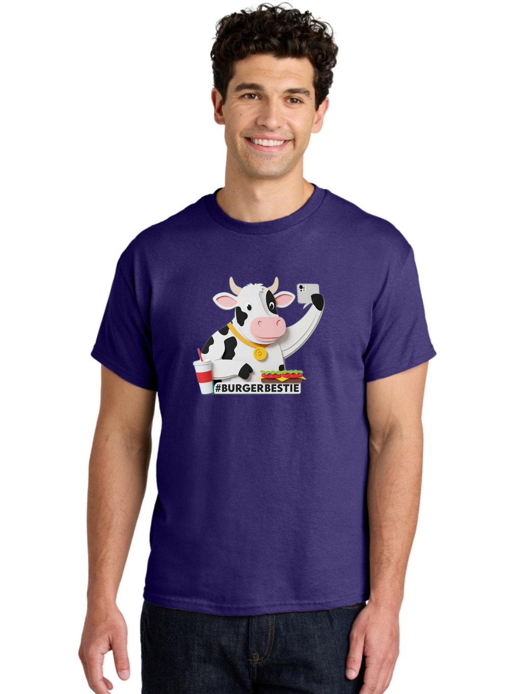 Burgerbestie-Cow-3 Men'S Graphic Tee, 100% Cotton, Comfortable Casual Summer Wear, Machine Washable, Vintage Camera, Old Camera, Antique Camera, Black Camera, Classic Photography, Photography Equipment, Nostalgic Device, Film Camera, Bah637