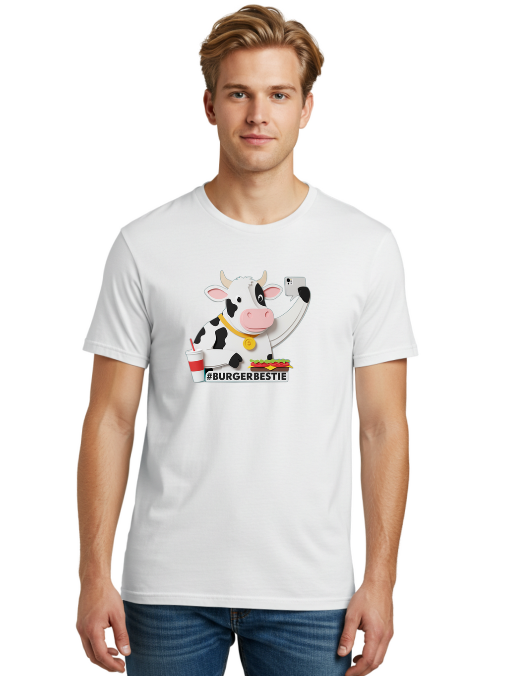 Burgerbestie-Cow-3 Men'S Graphic Tee, 100% Cotton, Comfortable Casual Summer Wear, Machine Washable, Vintage Camera, Old Camera, Antique Camera, Black Camera, Classic Photography, Photography Equipment, Nostalgic Device, Film Camera, Bah637