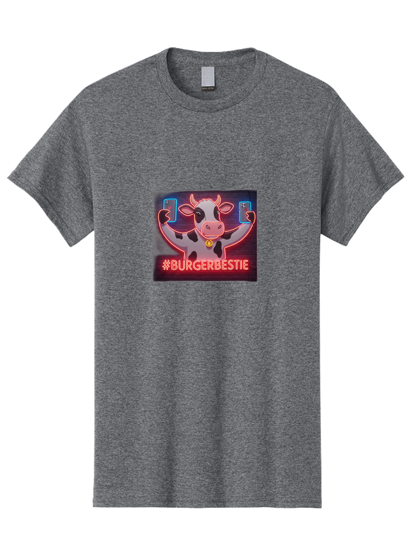 Burgerbestie-Cow-Neon-Sign Men'S Graphic Tee, 100% Cotton, Comfortable Casual Summer Wear, Machine Washable, Vintage Camera, Old Camera, Antique Camera, Black Camera, Classic Photography, Photography Equipment, Nostalgic Device, Film Camera, Bah638