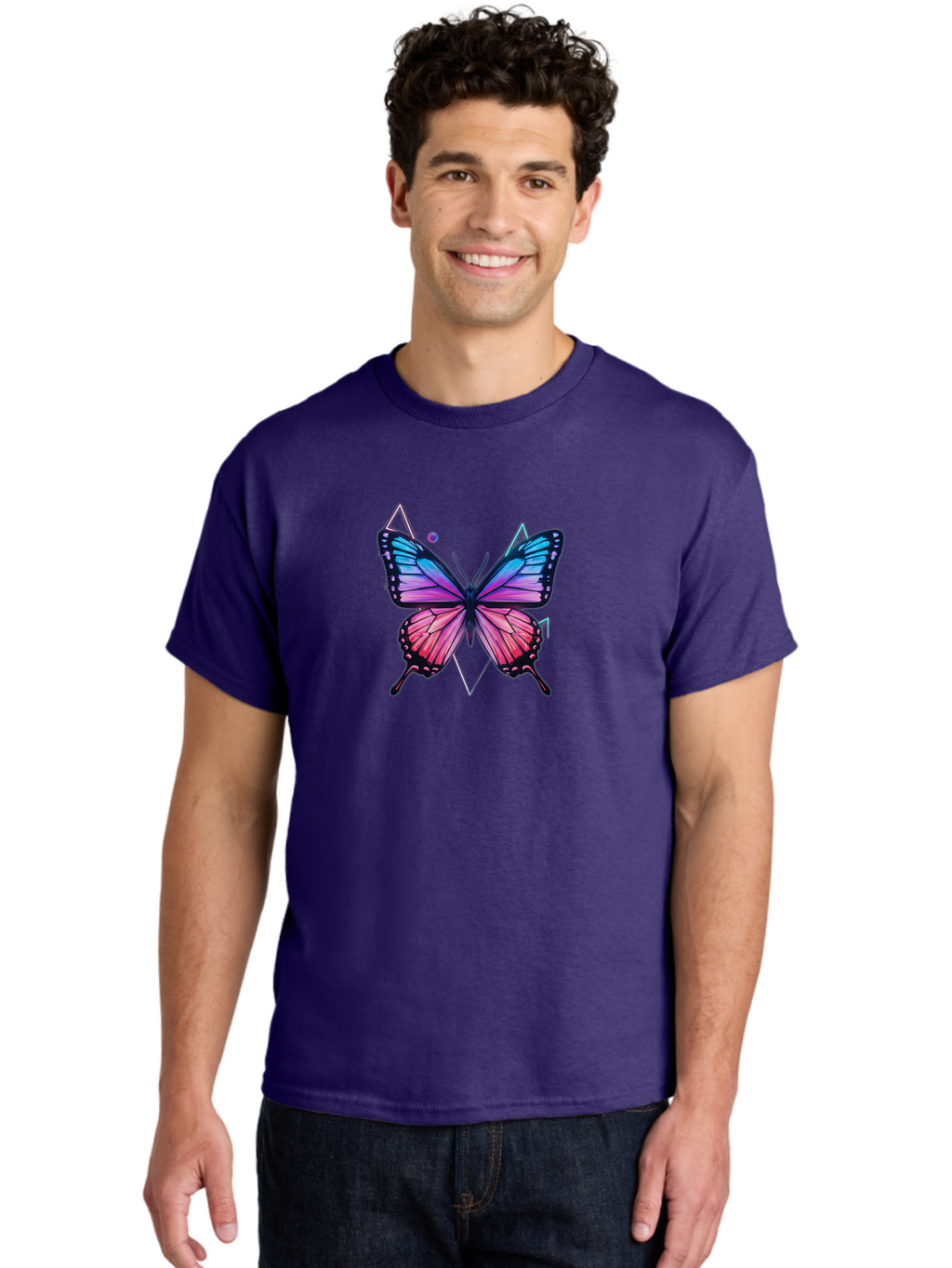 Butterfly-1 Men'S Graphic Tee, 100% Cotton, Comfortable Casual Summer Wear, Machine Washable, Vintage Camera, Old Camera, Antique Camera, Black Camera, Classic Photography, Photography Equipment, Nostalgic Device, Film Camera, Camera Art Bah641