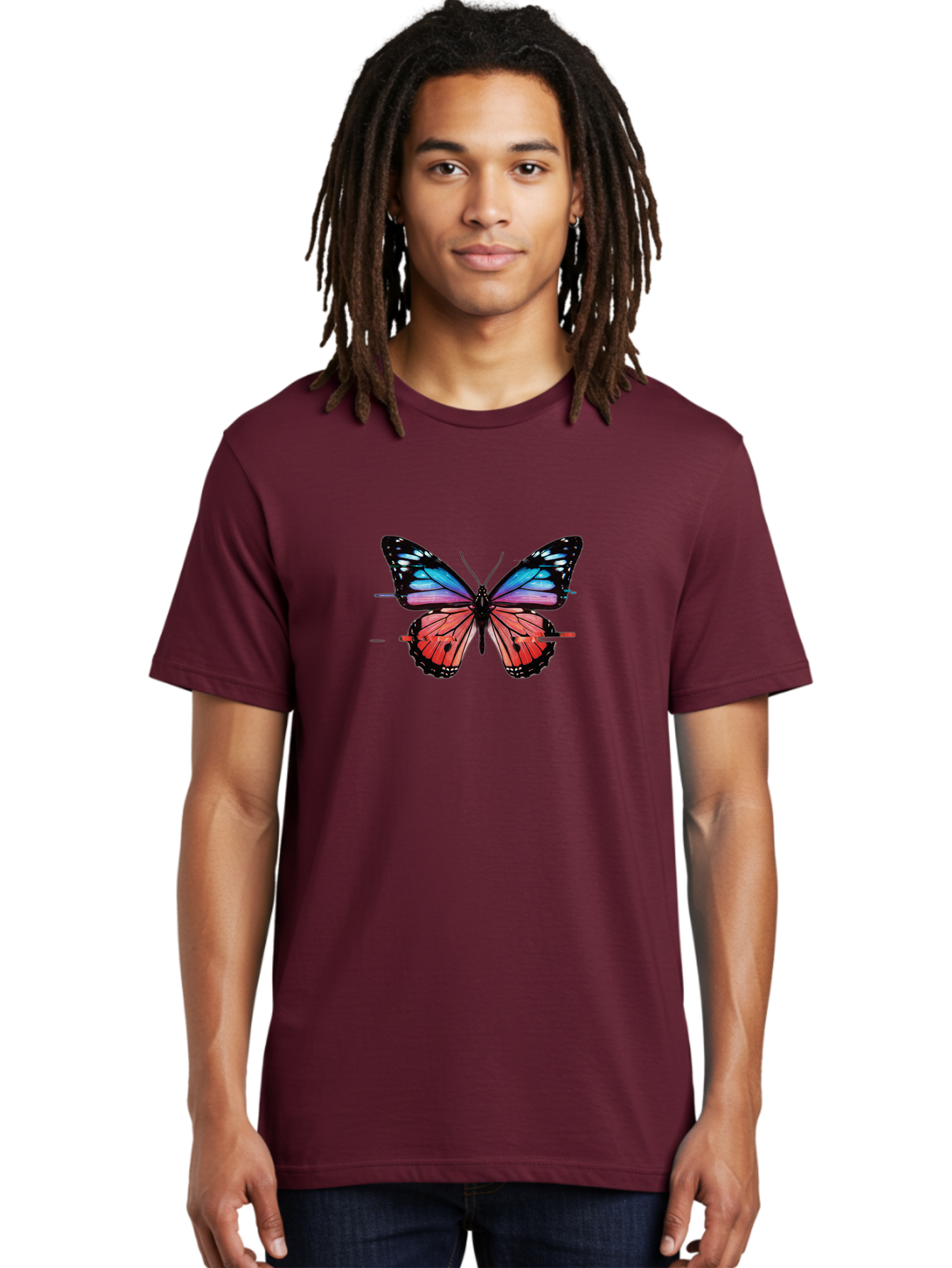 Butterfly-13 Men'S Graphic Tee, 100% Cotton, Comfortable Casual Summer Wear, Machine Washable, Vintage Camera, Old Camera, Antique Camera, Black Camera, Classic Photography, Photography Equipment, Nostalgic Device, Film Camera, Camera Art Bah645