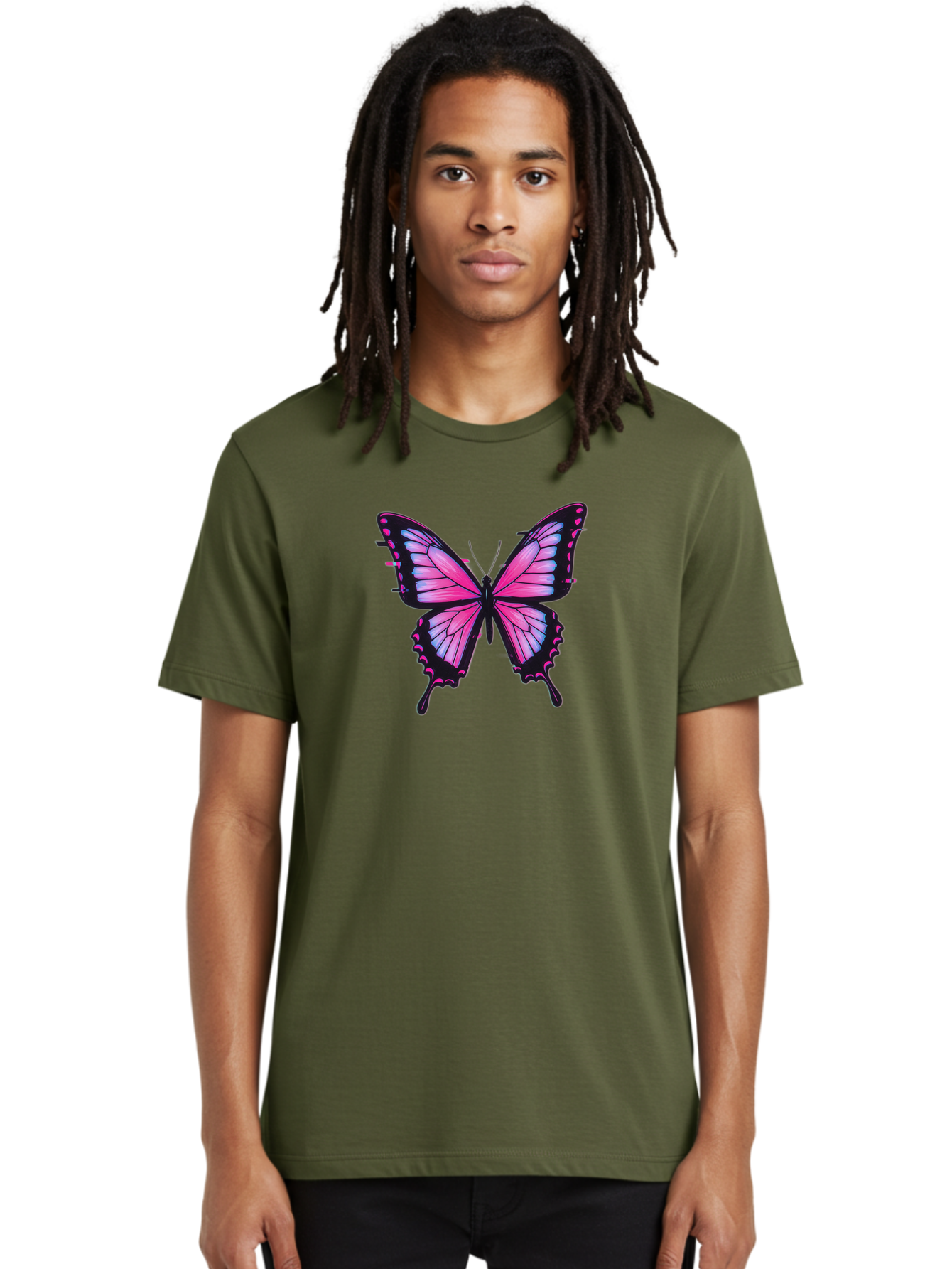Butterfly-2 Men'S Graphic Tee, 100% Cotton, Comfortable Casual Summer Wear, Machine Washable, Vintage Camera, Old Camera, Antique Camera, Black Camera, Classic Photography, Photography Equipment, Nostalgic Device, Film Camera, Camera Art Bah652