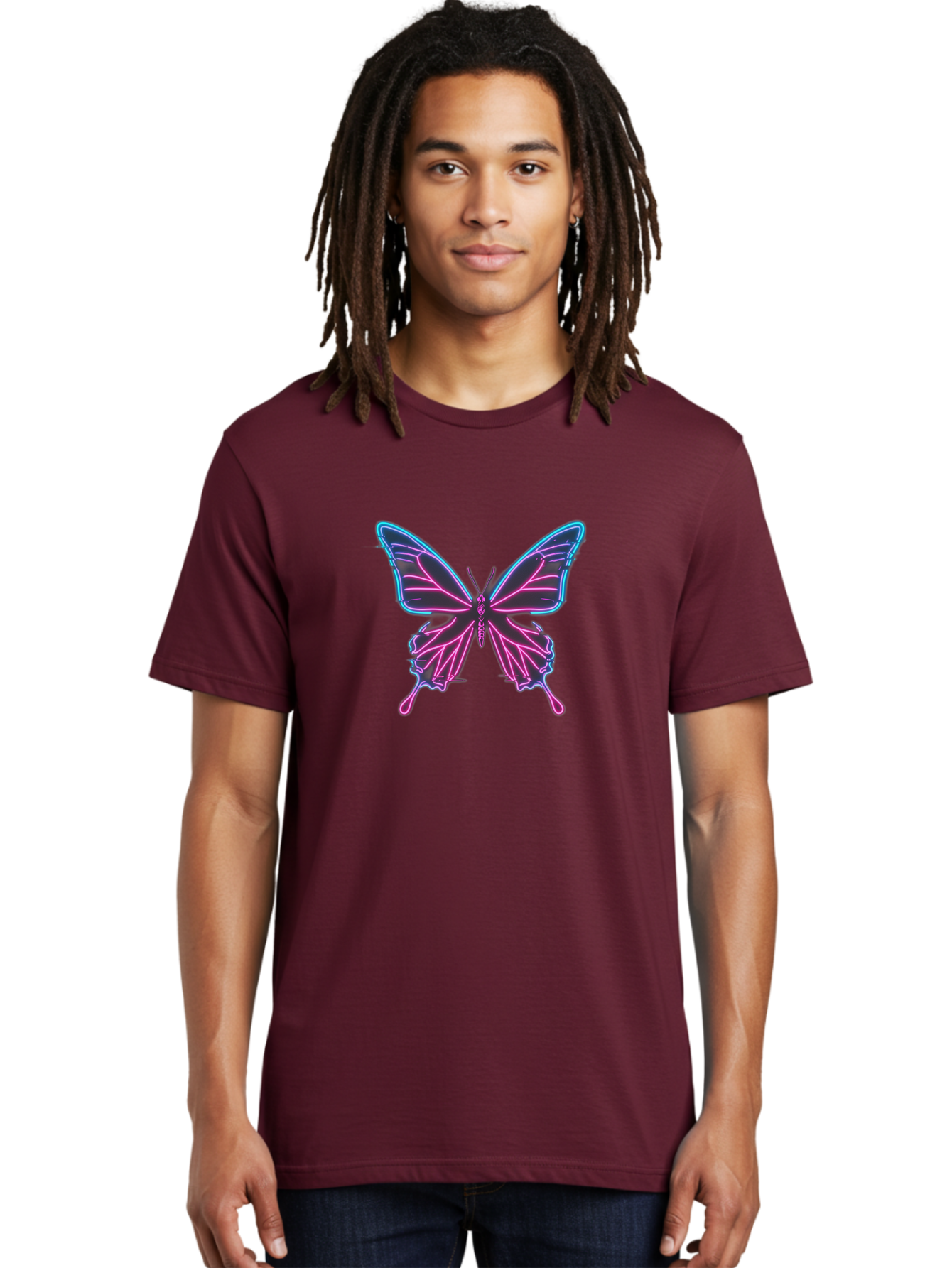 Butterfly-6 Men'S Graphic Tee, 100% Cotton, Comfortable Casual Summer Wear, Machine Washable, Vintage Camera, Old Camera, Antique Camera, Black Camera, Classic Photography, Photography Equipment, Nostalgic Device, Film Camera, Camera Art Bah666