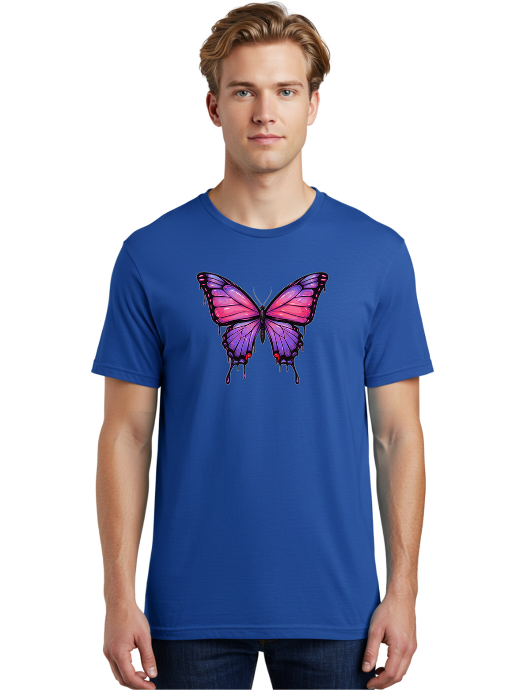 Butterfly-Design Men'S Graphic Tee, 100% Cotton, Comfortable Casual Summer Wear, Machine Washable, Vintage Camera, Old Camera, Antique Camera, Black Camera, Classic Photography, Photography Equipment, Nostalgic Device, Film Camera, Camera Art Bah670