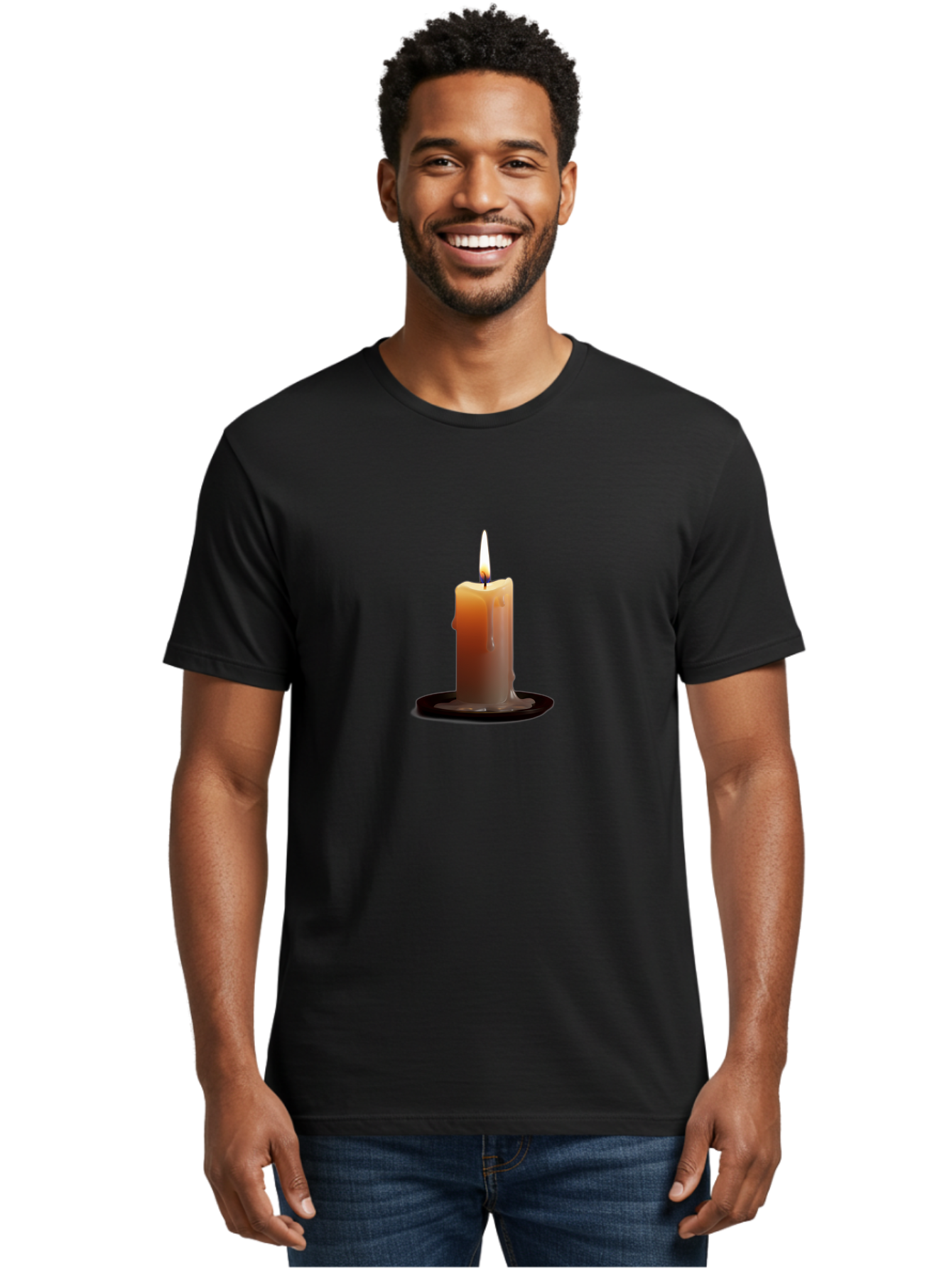 Candle-2 Men'S Graphic Tee, 100% Cotton, Comfortable Casual Summer Wear, Machine Washable, Vintage Camera, Old Camera, Antique Camera, Black Camera, Classic Photography, Photography Equipment, Nostalgic Device, Film Camera, Camera Art Bah676