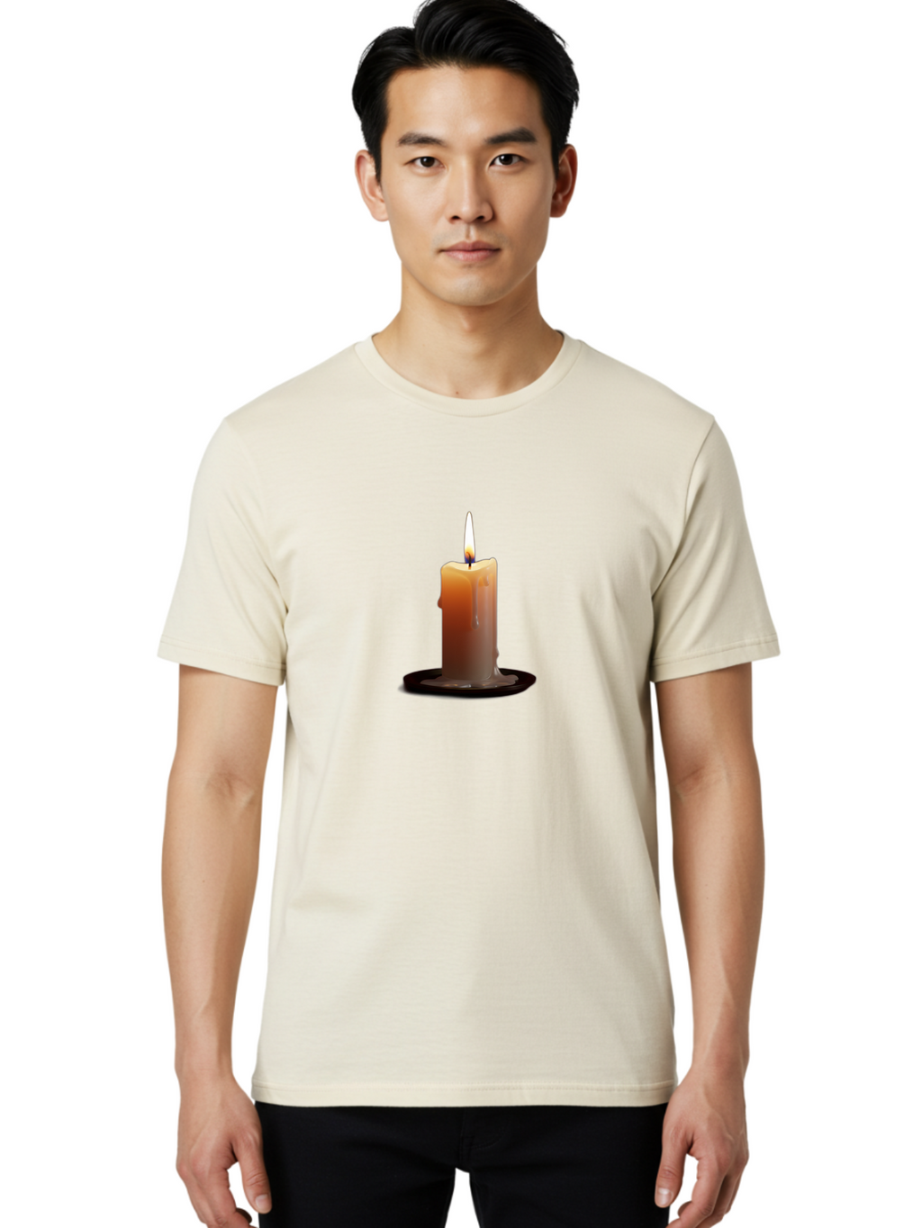 Candle-2 Men'S Graphic Tee, 100% Cotton, Comfortable Casual Summer Wear, Machine Washable, Vintage Camera, Old Camera, Antique Camera, Black Camera, Classic Photography, Photography Equipment, Nostalgic Device, Film Camera, Camera Art Bah676