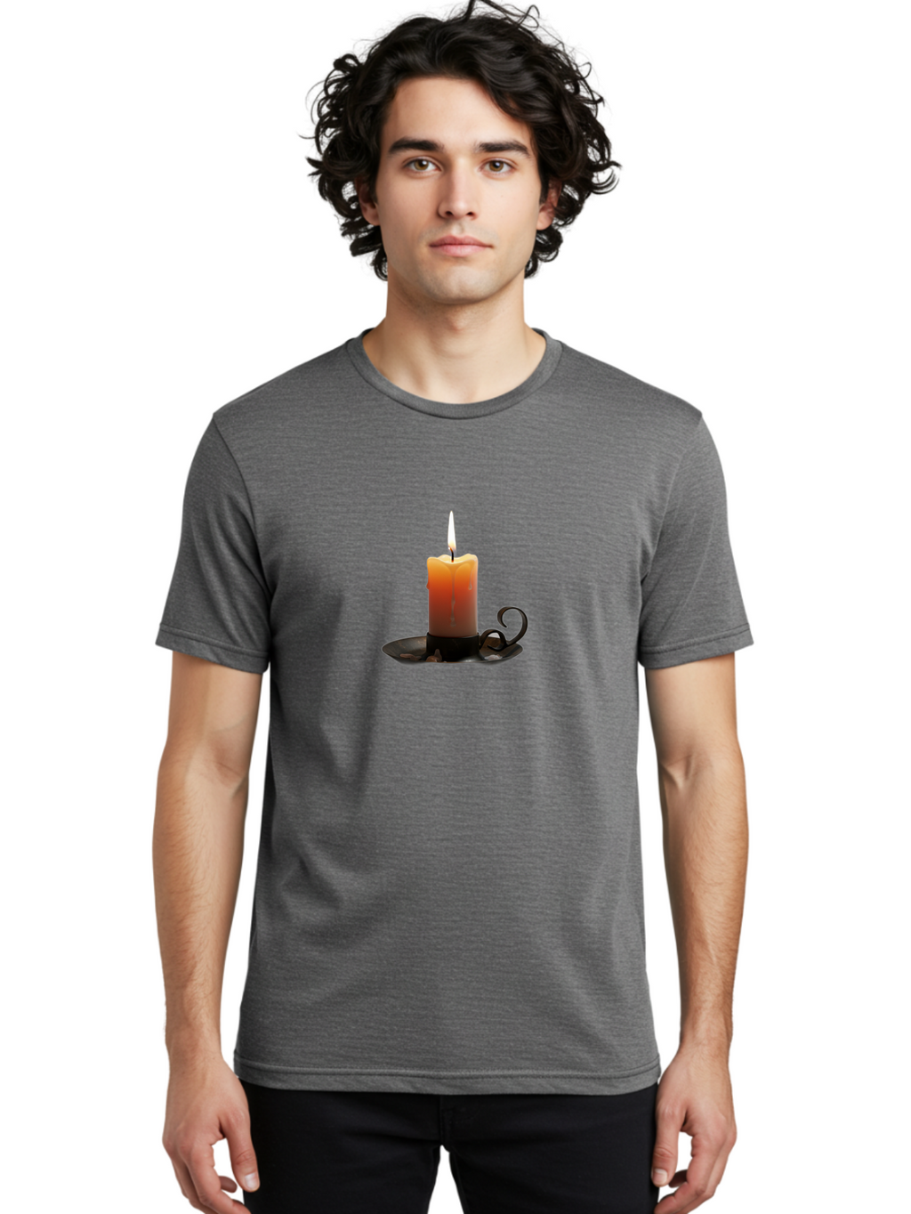 Candle-3 Men'S Graphic Tee, 100% Cotton, Comfortable Casual Summer Wear, Machine Washable, Vintage Camera, Old Camera, Antique Camera, Black Camera, Classic Photography, Photography Equipment, Nostalgic Device, Film Camera, Camera Art Bah677