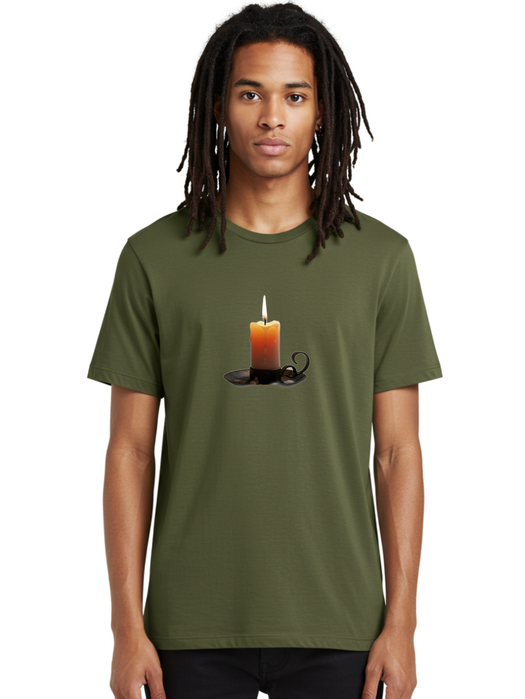 Candle-3 Men'S Graphic Tee, 100% Cotton, Comfortable Casual Summer Wear, Machine Washable, Vintage Camera, Old Camera, Antique Camera, Black Camera, Classic Photography, Photography Equipment, Nostalgic Device, Film Camera, Camera Art Bah677