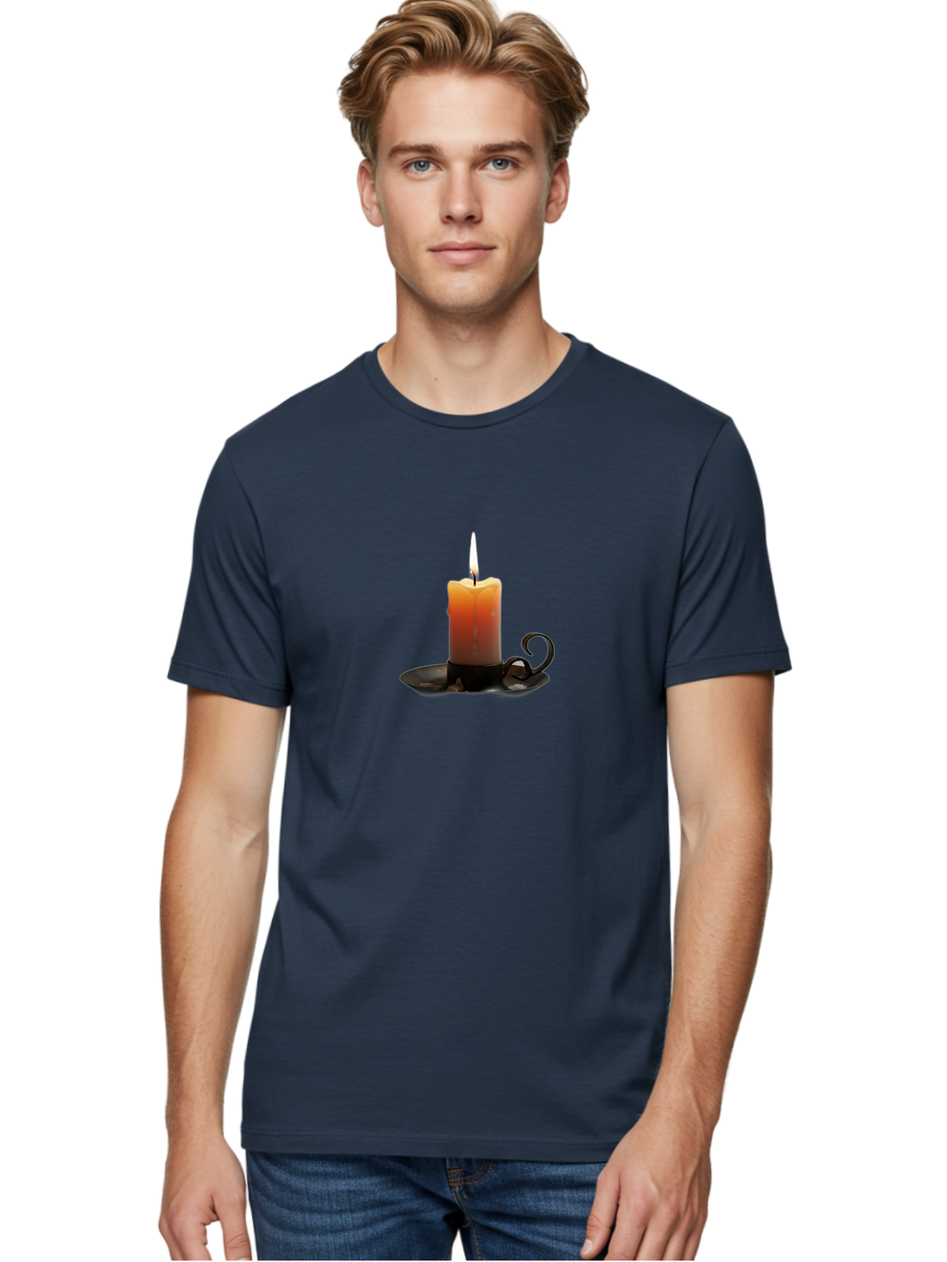Candle-3 Men'S Graphic Tee, 100% Cotton, Comfortable Casual Summer Wear, Machine Washable, Vintage Camera, Old Camera, Antique Camera, Black Camera, Classic Photography, Photography Equipment, Nostalgic Device, Film Camera, Camera Art Bah677