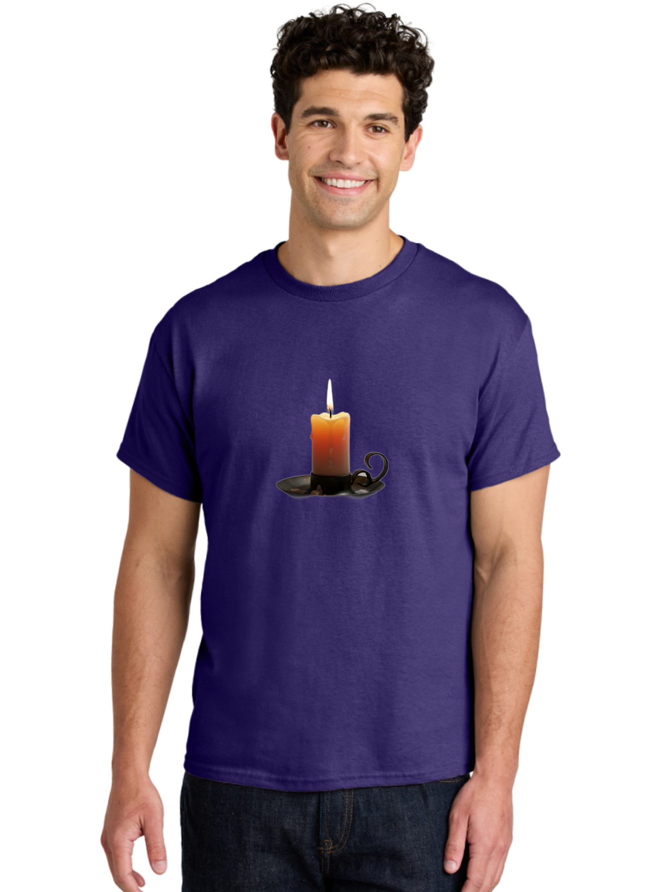 Candle-3 Men'S Graphic Tee, 100% Cotton, Comfortable Casual Summer Wear, Machine Washable, Vintage Camera, Old Camera, Antique Camera, Black Camera, Classic Photography, Photography Equipment, Nostalgic Device, Film Camera, Camera Art Bah677