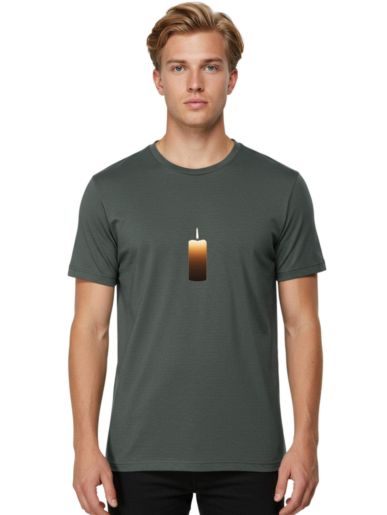Candle-4 Men'S Graphic Tee, 100% Cotton, Comfortable Casual Summer Wear, Machine Washable, Vintage Camera, Old Camera, Antique Camera, Black Camera, Classic Photography, Photography Equipment, Nostalgic Device, Film Camera, Camera Art Bah678