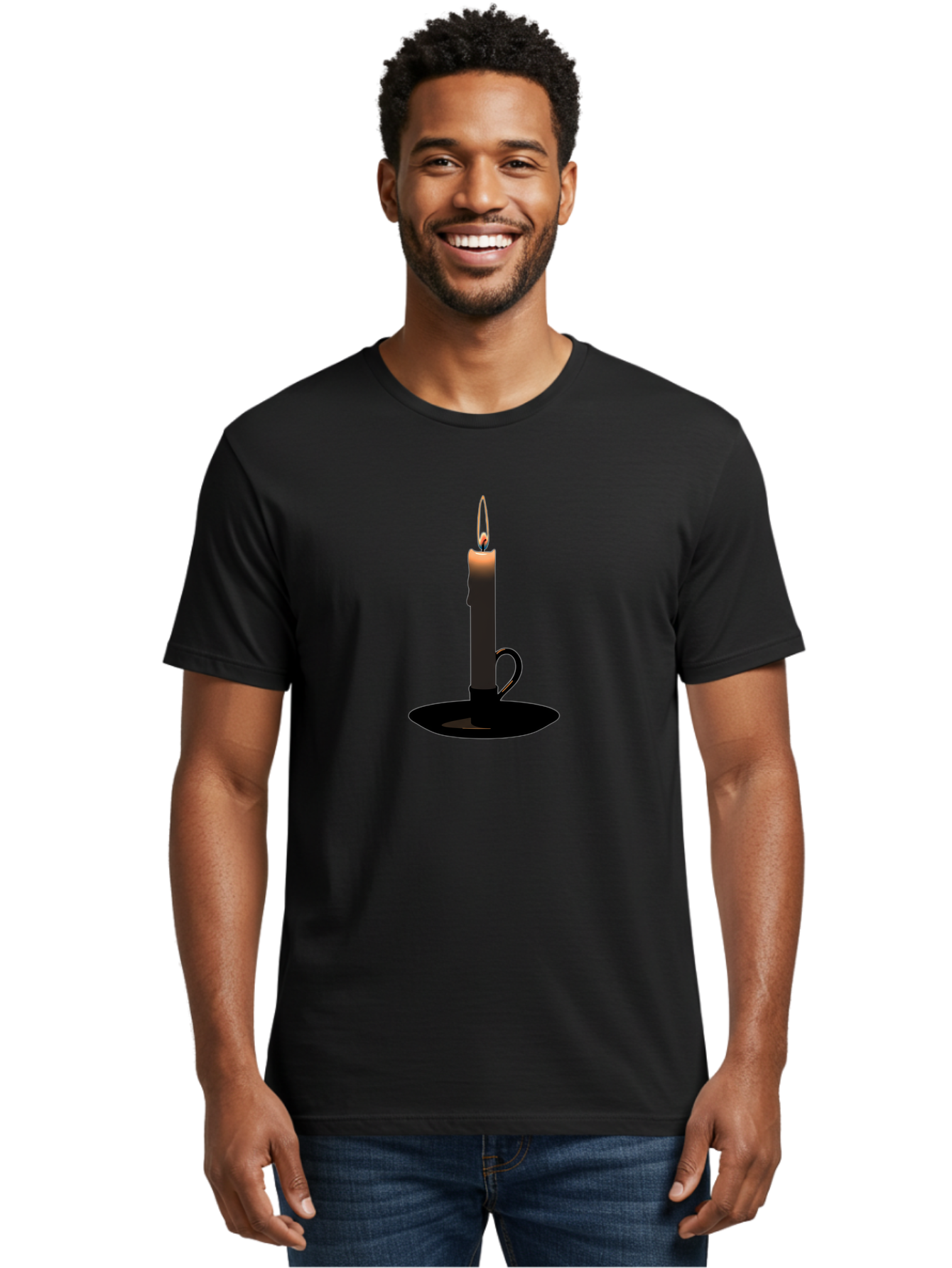 Candle-6 Men'S Graphic Tee, 100% Cotton, Comfortable Casual Summer Wear, Machine Washable, Vintage Camera, Old Camera, Antique Camera, Black Camera, Classic Photography, Photography Equipment, Nostalgic Device, Film Camera, Camera Art Bah680