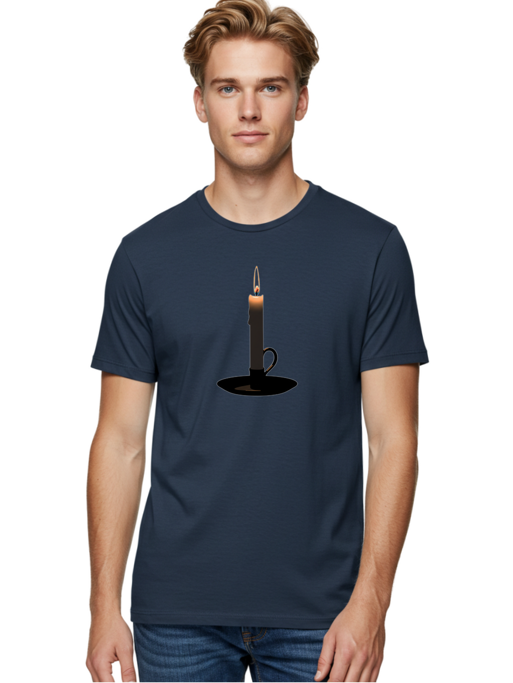 Candle-6 Men'S Graphic Tee, 100% Cotton, Comfortable Casual Summer Wear, Machine Washable, Vintage Camera, Old Camera, Antique Camera, Black Camera, Classic Photography, Photography Equipment, Nostalgic Device, Film Camera, Camera Art Bah680