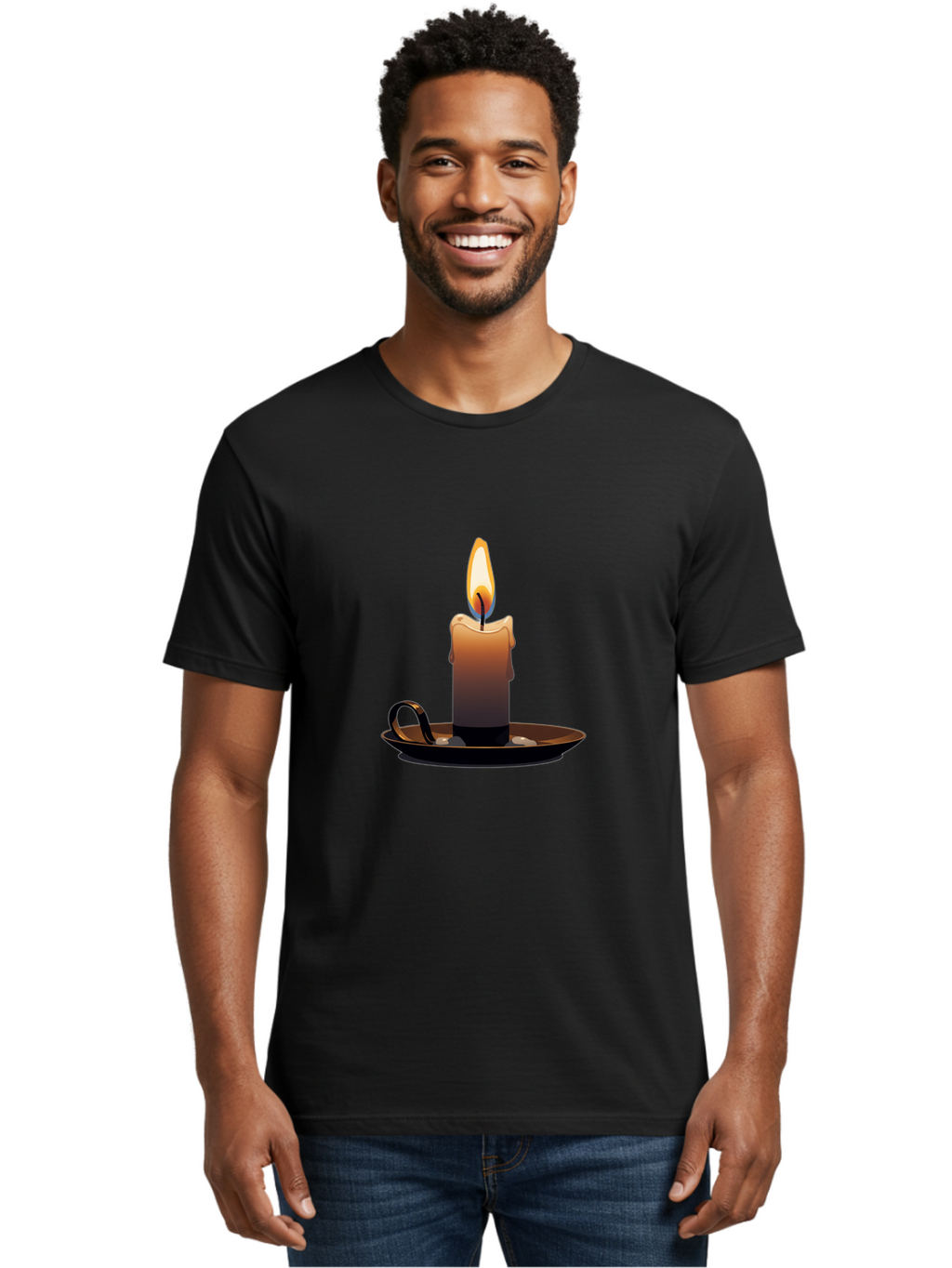 Candle-7 Men'S Graphic Tee, 100% Cotton, Comfortable Casual Summer Wear, Machine Washable, Vintage Camera, Old Camera, Antique Camera, Black Camera, Classic Photography, Photography Equipment, Nostalgic Device, Film Camera, Camera Art Bah681