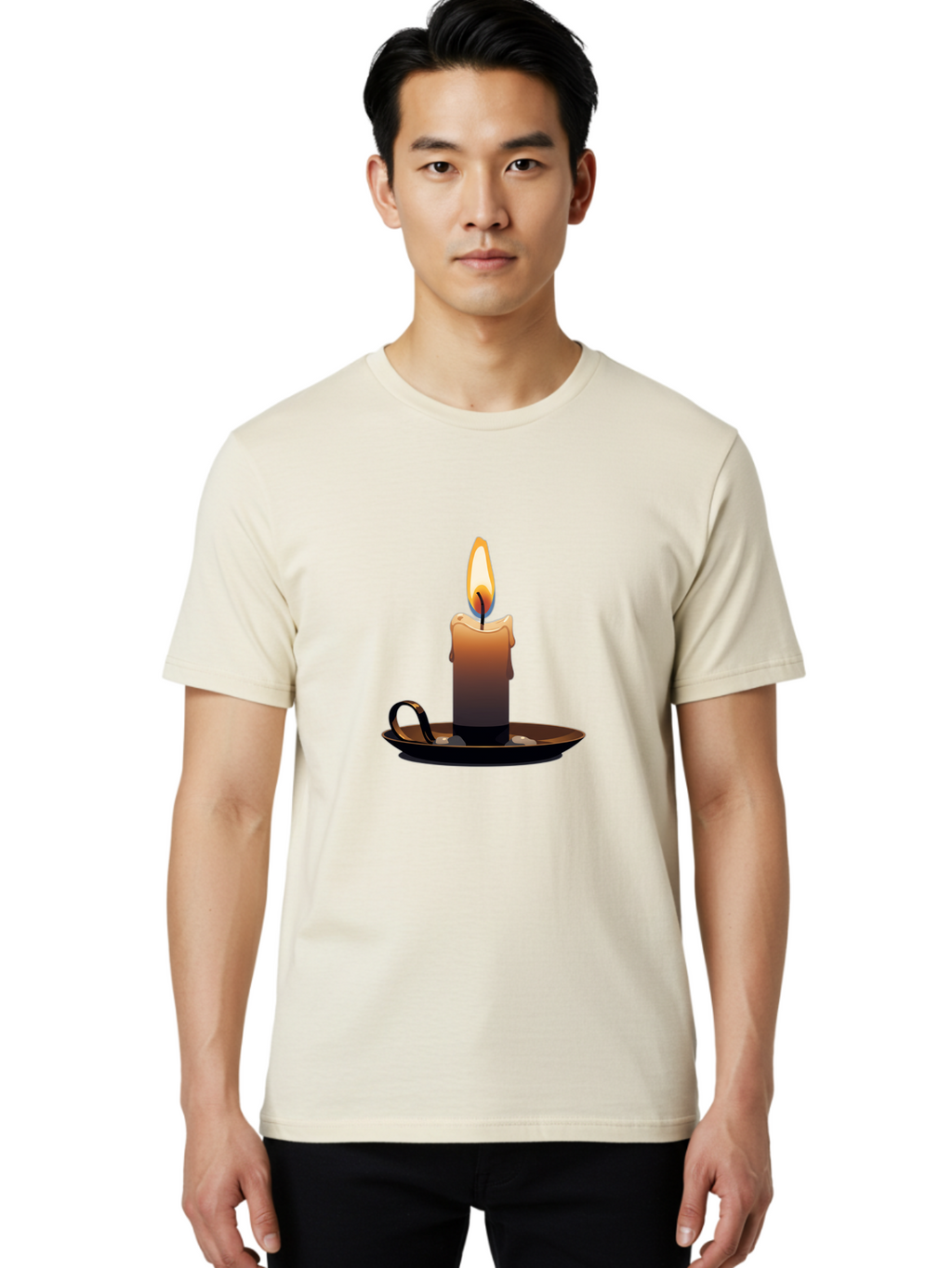 Candle-7 Men'S Graphic Tee, 100% Cotton, Comfortable Casual Summer Wear, Machine Washable, Vintage Camera, Old Camera, Antique Camera, Black Camera, Classic Photography, Photography Equipment, Nostalgic Device, Film Camera, Camera Art Bah681