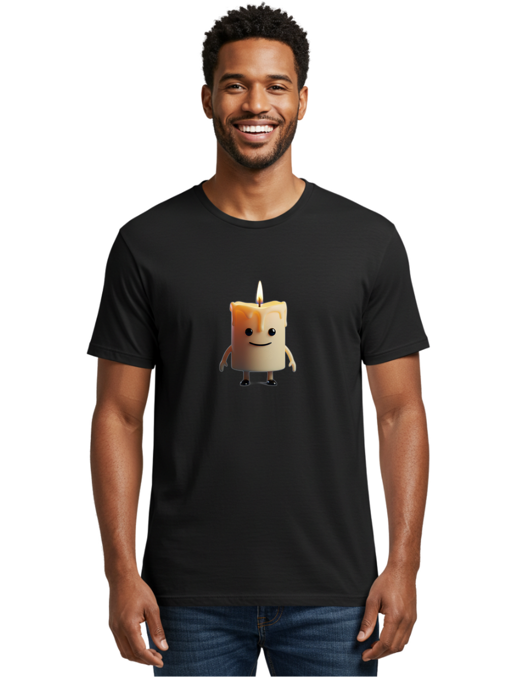 Candle-Character-1 Men'S Graphic Tee, 100% Cotton, Comfortable Casual Summer Wear, Machine Washable, Vintage Camera, Old Camera, Antique Camera, Black Camera, Classic Photography, Photography Equipment, Nostalgic Device, Film Camera, Bah682