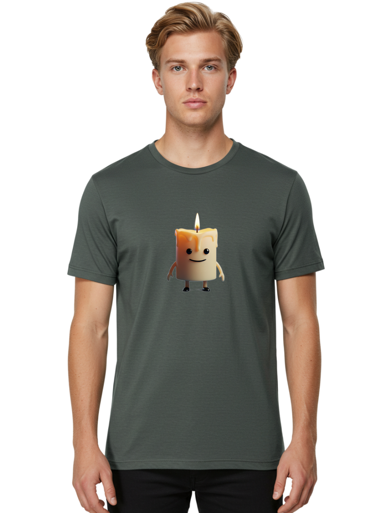 Candle-Character-1 Men'S Graphic Tee, 100% Cotton, Comfortable Casual Summer Wear, Machine Washable, Vintage Camera, Old Camera, Antique Camera, Black Camera, Classic Photography, Photography Equipment, Nostalgic Device, Film Camera, Bah682