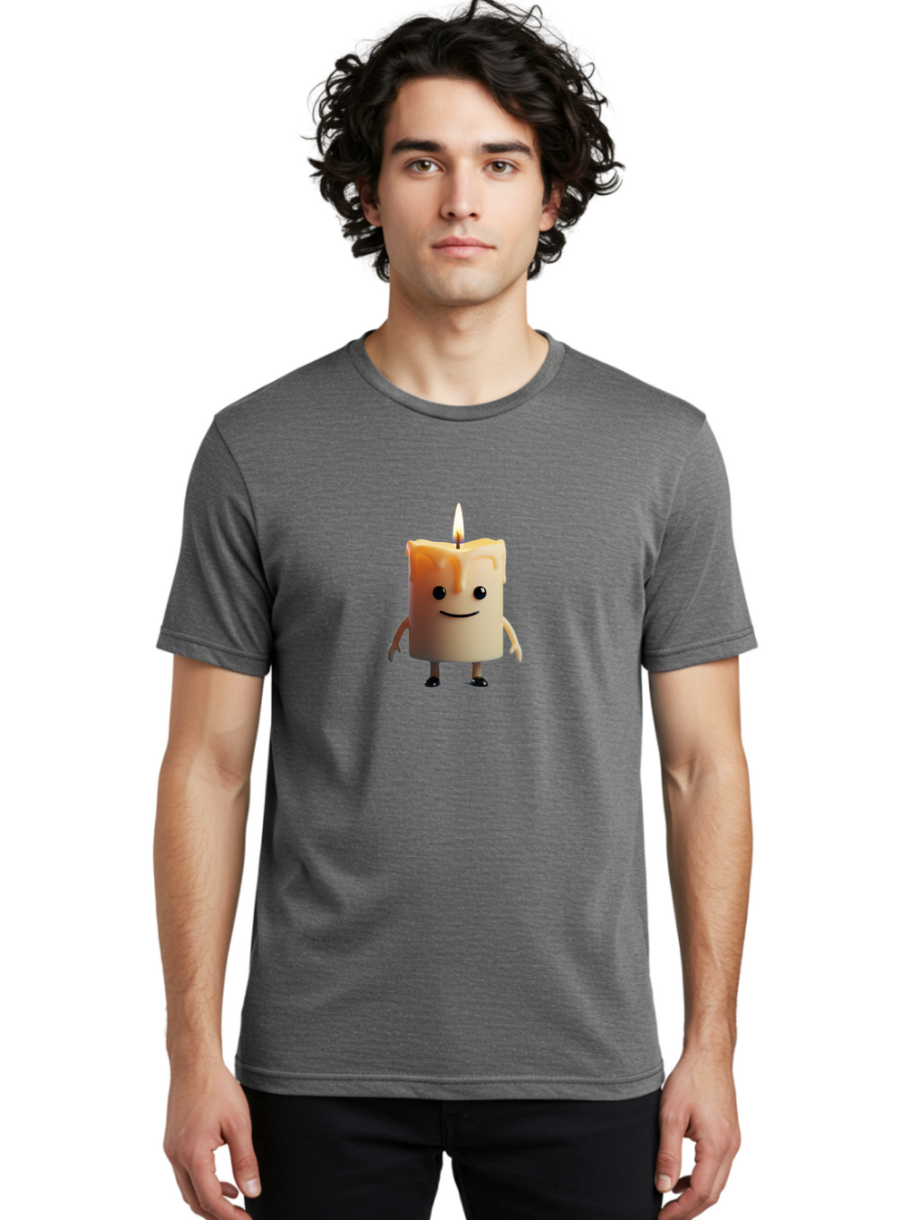 Candle-Character-1 Men'S Graphic Tee, 100% Cotton, Comfortable Casual Summer Wear, Machine Washable, Vintage Camera, Old Camera, Antique Camera, Black Camera, Classic Photography, Photography Equipment, Nostalgic Device, Film Camera, Bah682