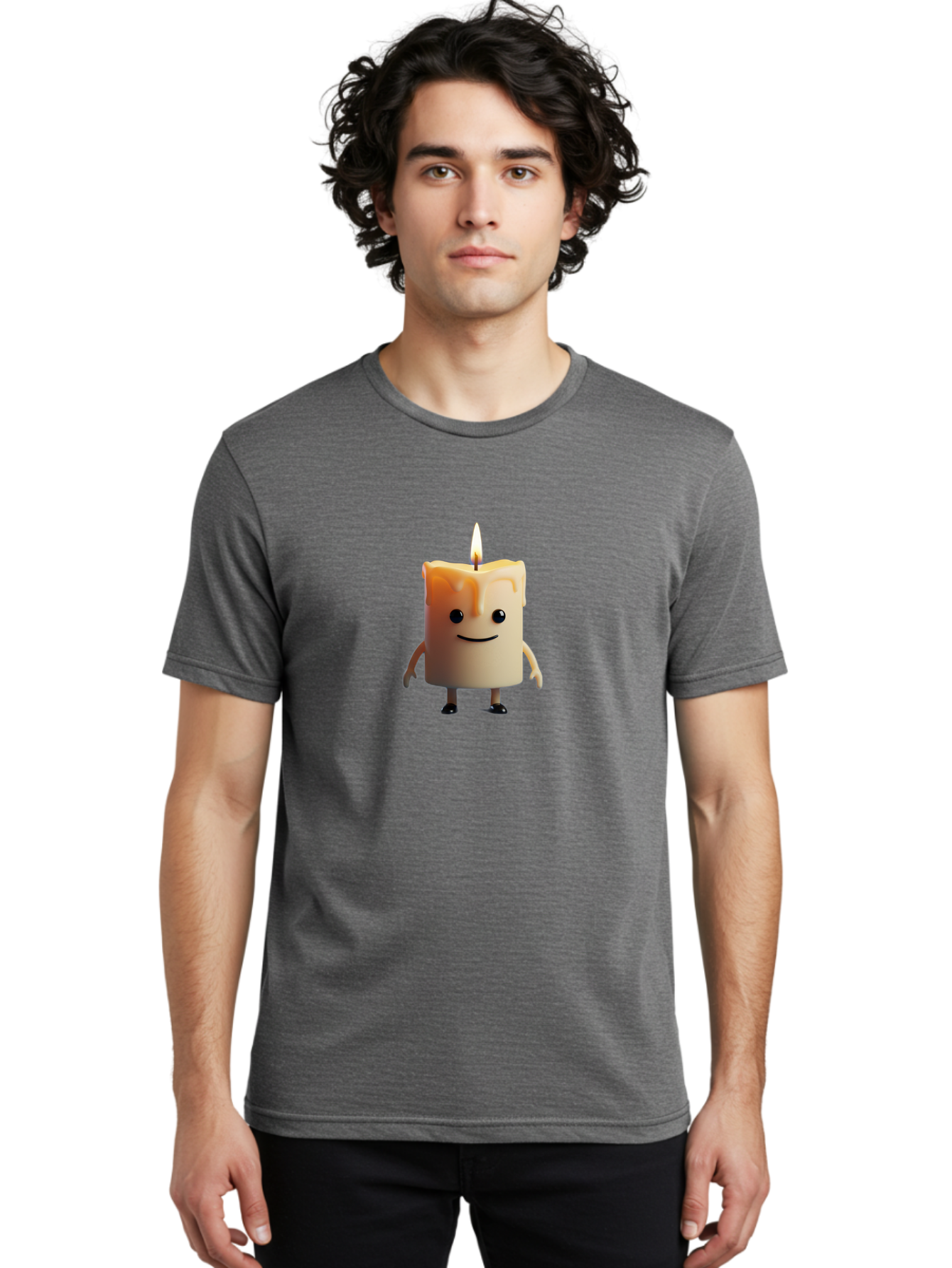 Candle-Character-1 Men'S Graphic Tee, 100% Cotton, Comfortable Casual Summer Wear, Machine Washable, Vintage Camera, Old Camera, Antique Camera, Black Camera, Classic Photography, Photography Equipment, Nostalgic Device, Film Camera, Bah682