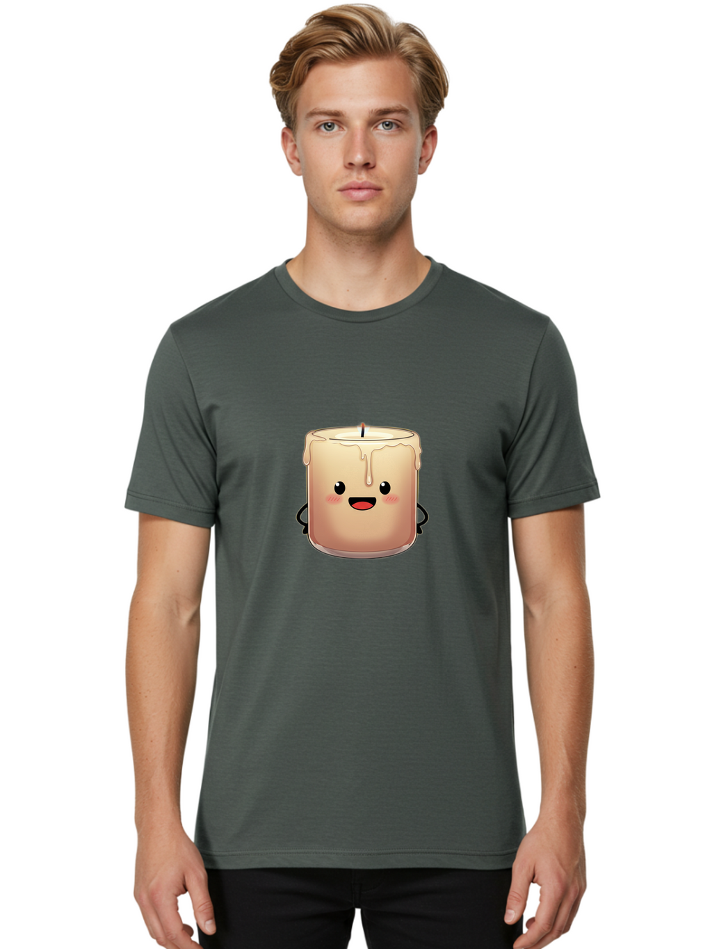 Candle-Character-2 Men'S Graphic Tee, 100% Cotton, Comfortable Casual Summer Wear, Machine Washable, Vintage Camera, Old Camera, Antique Camera, Black Camera, Classic Photography, Photography Equipment, Nostalgic Device, Film Camera, Bah683