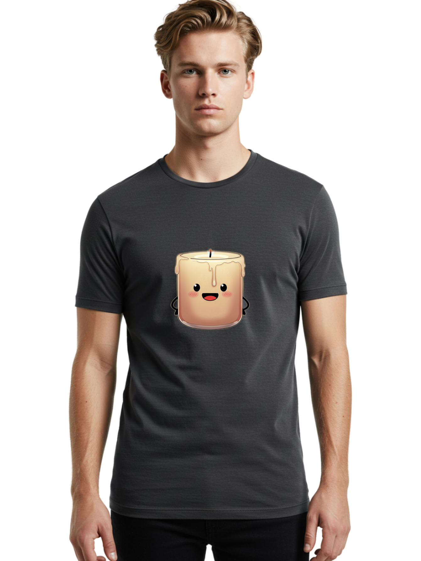 Candle-Character-2 Men'S Graphic Tee, 100% Cotton, Comfortable Casual Summer Wear, Machine Washable, Vintage Camera, Old Camera, Antique Camera, Black Camera, Classic Photography, Photography Equipment, Nostalgic Device, Film Camera, Bah683