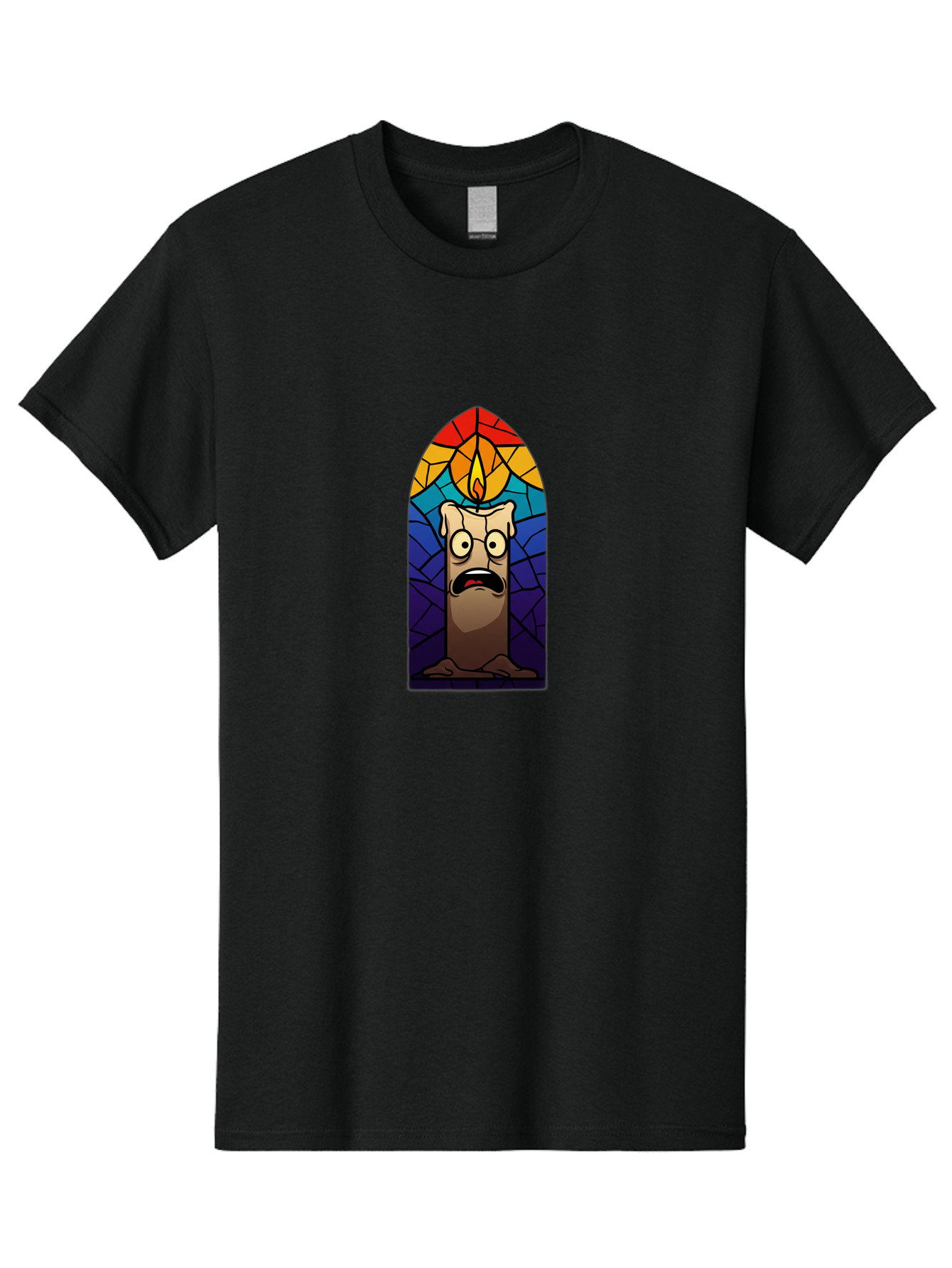 Candle-In-Stained-Glass Men'S Graphic Tee, 100% Cotton, Comfortable Casual Summer Wear, Machine Washable, Vintage Camera, Old Camera, Antique Camera, Black Camera, Classic Photography, Photography Equipment, Nostalgic Device, Film Camera, Bah690
