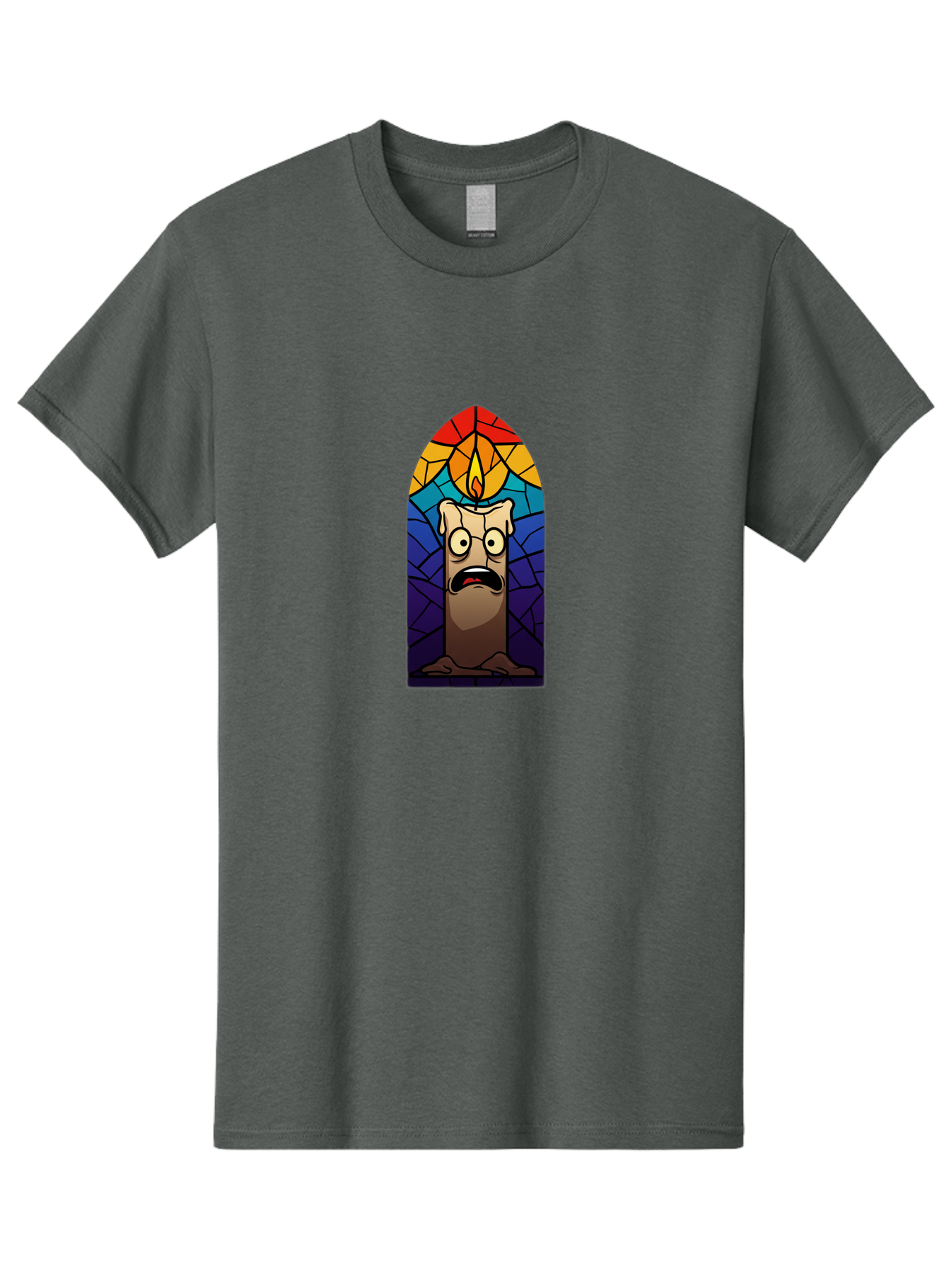 Candle-In-Stained-Glass Men'S Graphic Tee, 100% Cotton, Comfortable Casual Summer Wear, Machine Washable, Vintage Camera, Old Camera, Antique Camera, Black Camera, Classic Photography, Photography Equipment, Nostalgic Device, Film Camera, Bah690