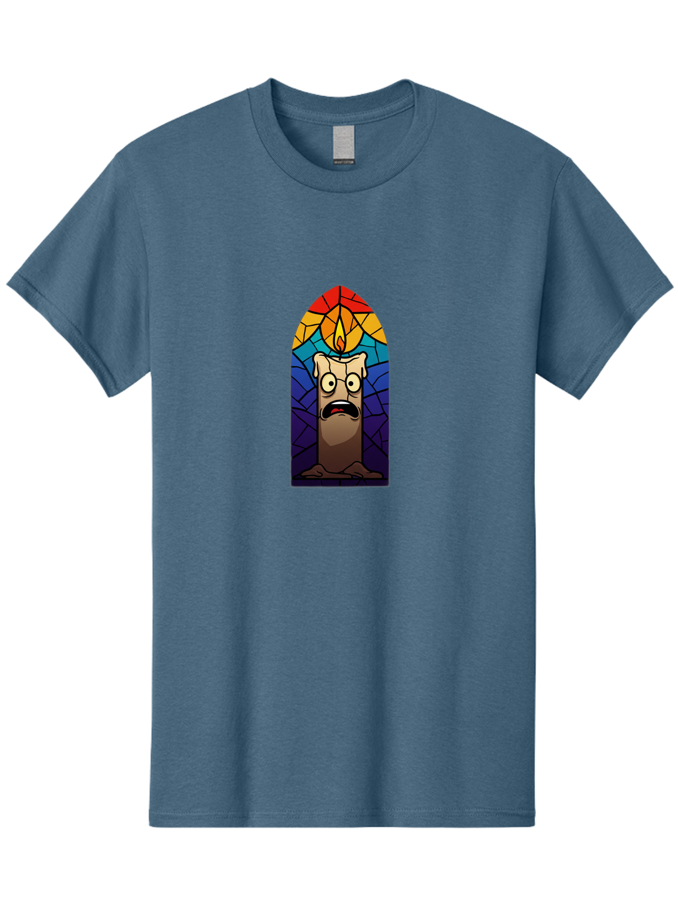 Candle-In-Stained-Glass Men'S Graphic Tee, 100% Cotton, Comfortable Casual Summer Wear, Machine Washable, Vintage Camera, Old Camera, Antique Camera, Black Camera, Classic Photography, Photography Equipment, Nostalgic Device, Film Camera, Bah690