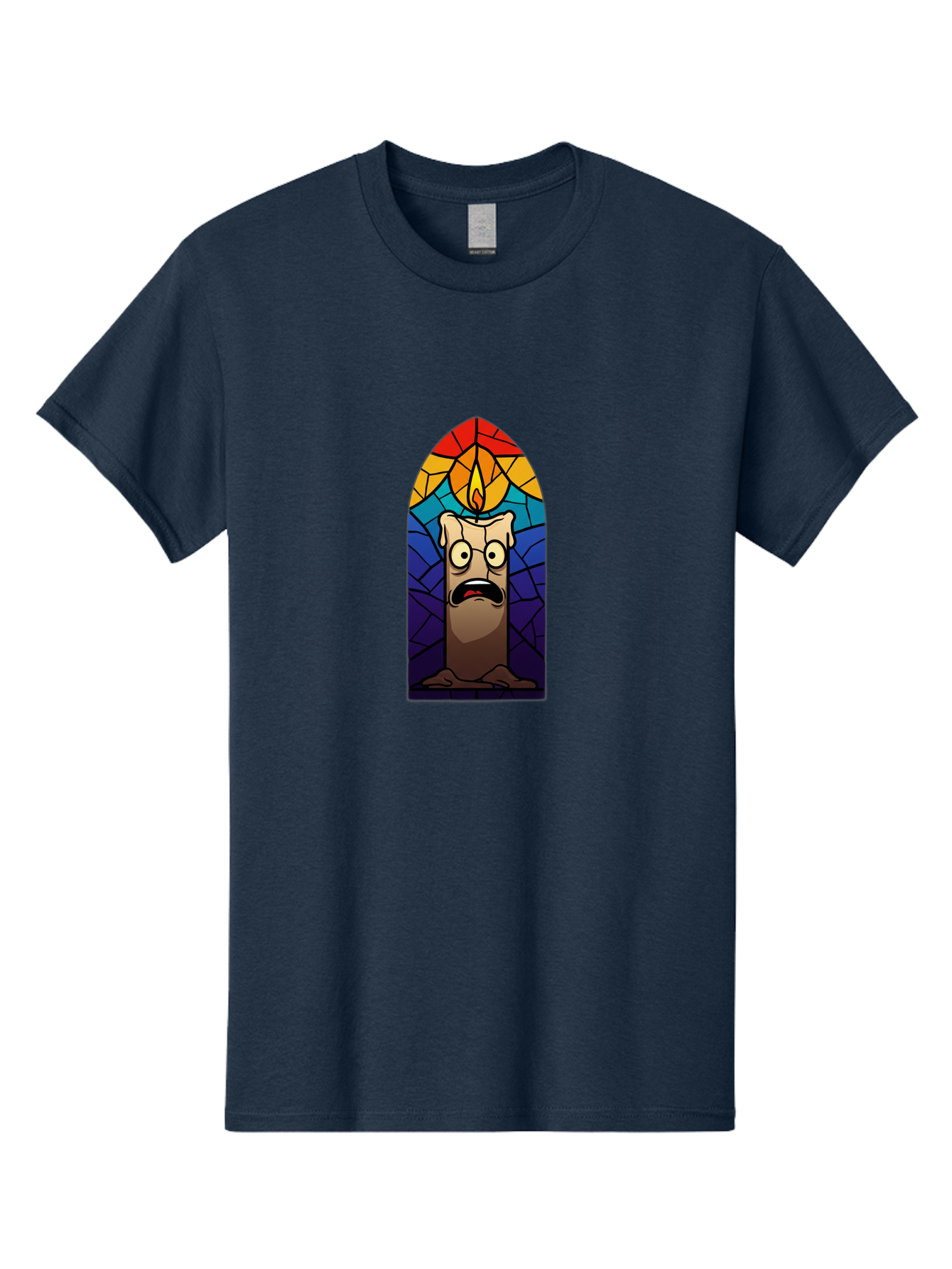 Candle-In-Stained-Glass Men'S Graphic Tee, 100% Cotton, Comfortable Casual Summer Wear, Machine Washable, Vintage Camera, Old Camera, Antique Camera, Black Camera, Classic Photography, Photography Equipment, Nostalgic Device, Film Camera, Bah690