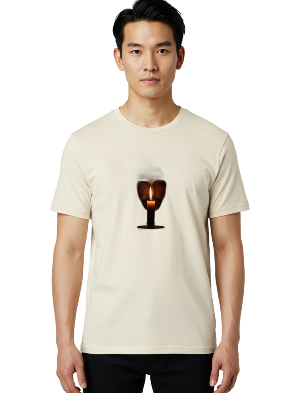 Candle-With-Face Men'S Graphic Tee, 100% Cotton, Comfortable Casual Summer Wear, Machine Washable, Vintage Camera, Old Camera, Antique Camera, Black Camera, Classic Photography, Photography Equipment, Nostalgic Device, Film Camera, Camera Art Bah694