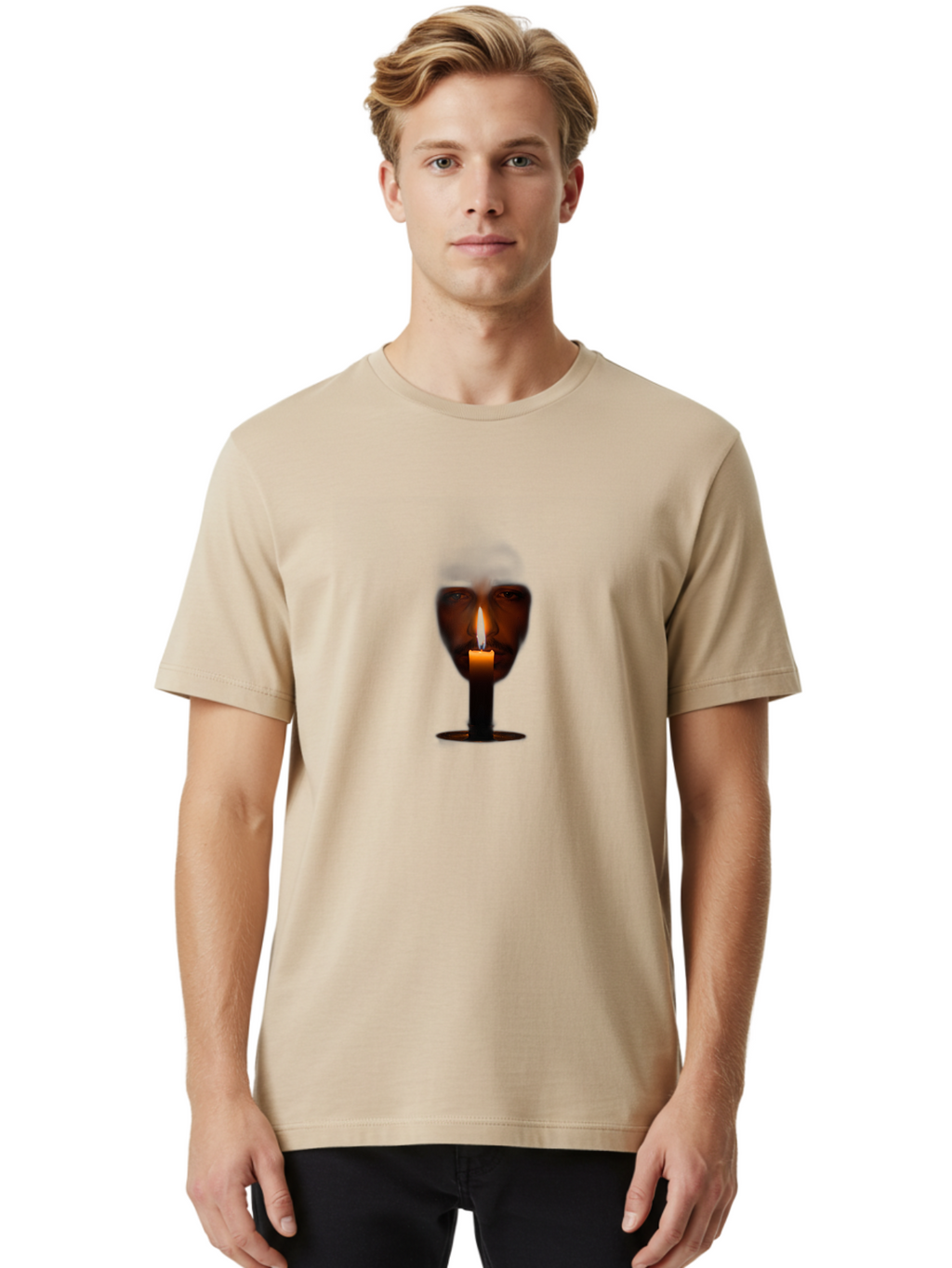 Candle-With-Face Men'S Graphic Tee, 100% Cotton, Comfortable Casual Summer Wear, Machine Washable, Vintage Camera, Old Camera, Antique Camera, Black Camera, Classic Photography, Photography Equipment, Nostalgic Device, Film Camera, Camera Art Bah694